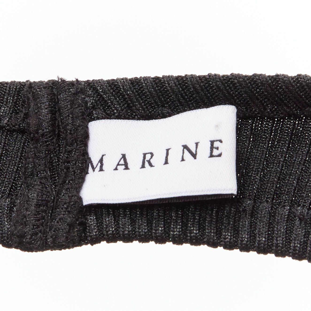 Marine Serre new MARINE SERRE Black Moon logo jewel brooch ribbed headband Size ONE SIZE - 8 Thumbnail