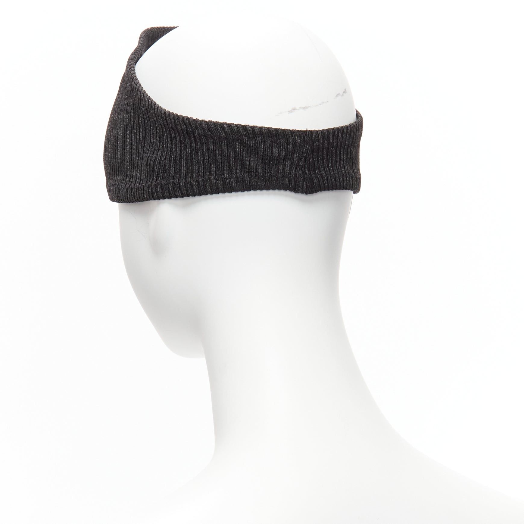 Marine Serre new MARINE SERRE Black Moon logo jewel brooch ribbed headband Size ONE SIZE - 6 Thumbnail