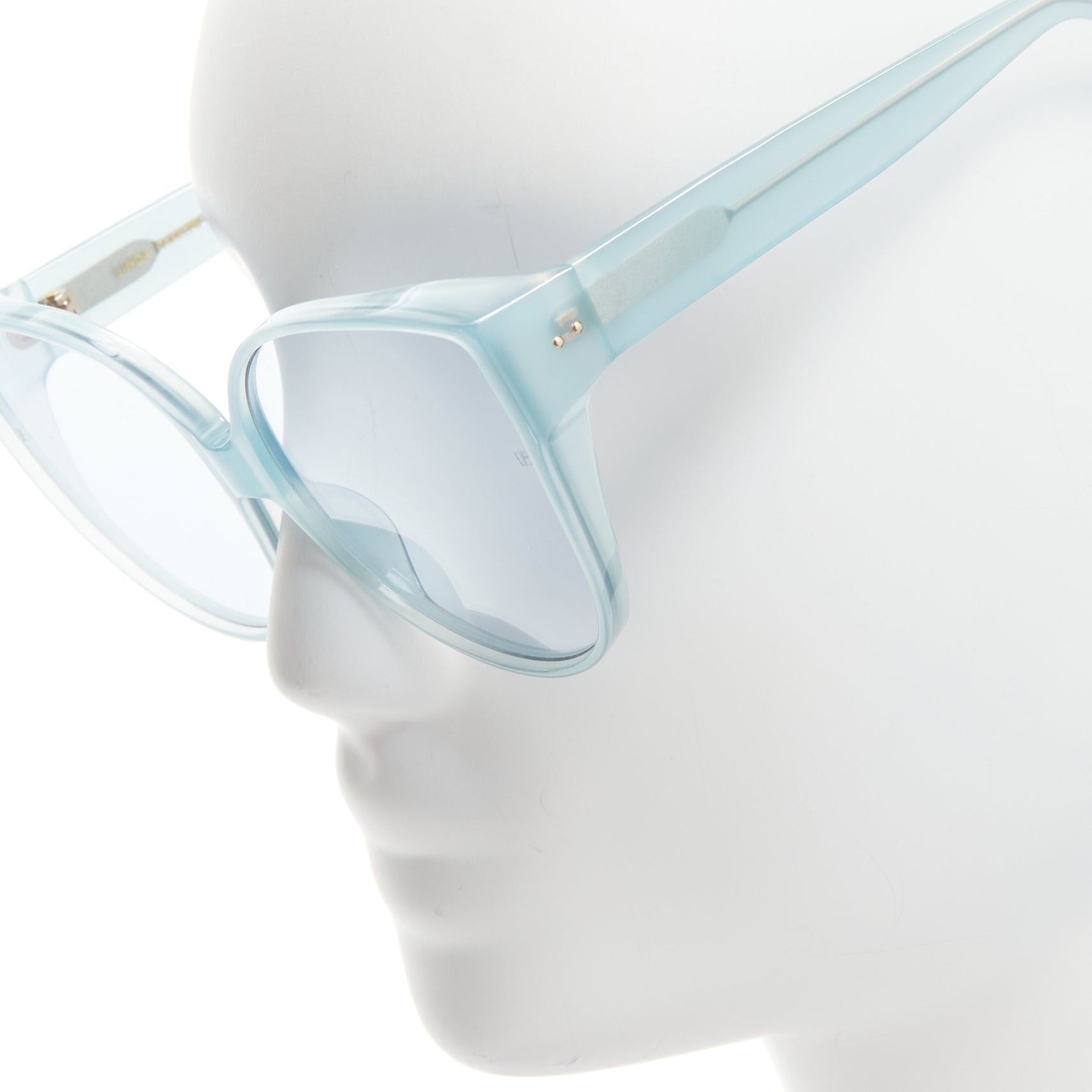 Linda Farrow LINDA FARROW LFL656/9 blue acetate clear lens oversized sunglasses Size ONE SIZE - 2 Thumbnail