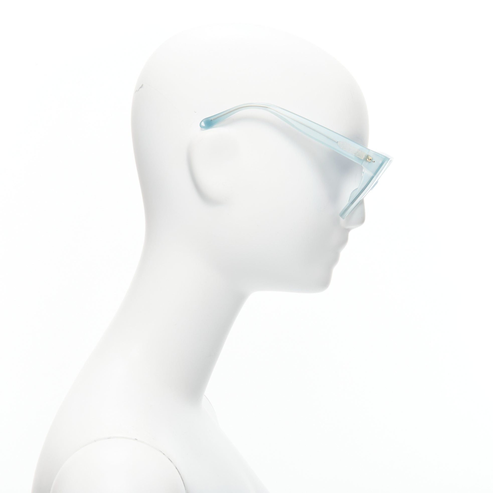 Linda Farrow LINDA FARROW LFL656/9 blue acetate clear lens oversized sunglasses Size ONE SIZE - 4 Thumbnail