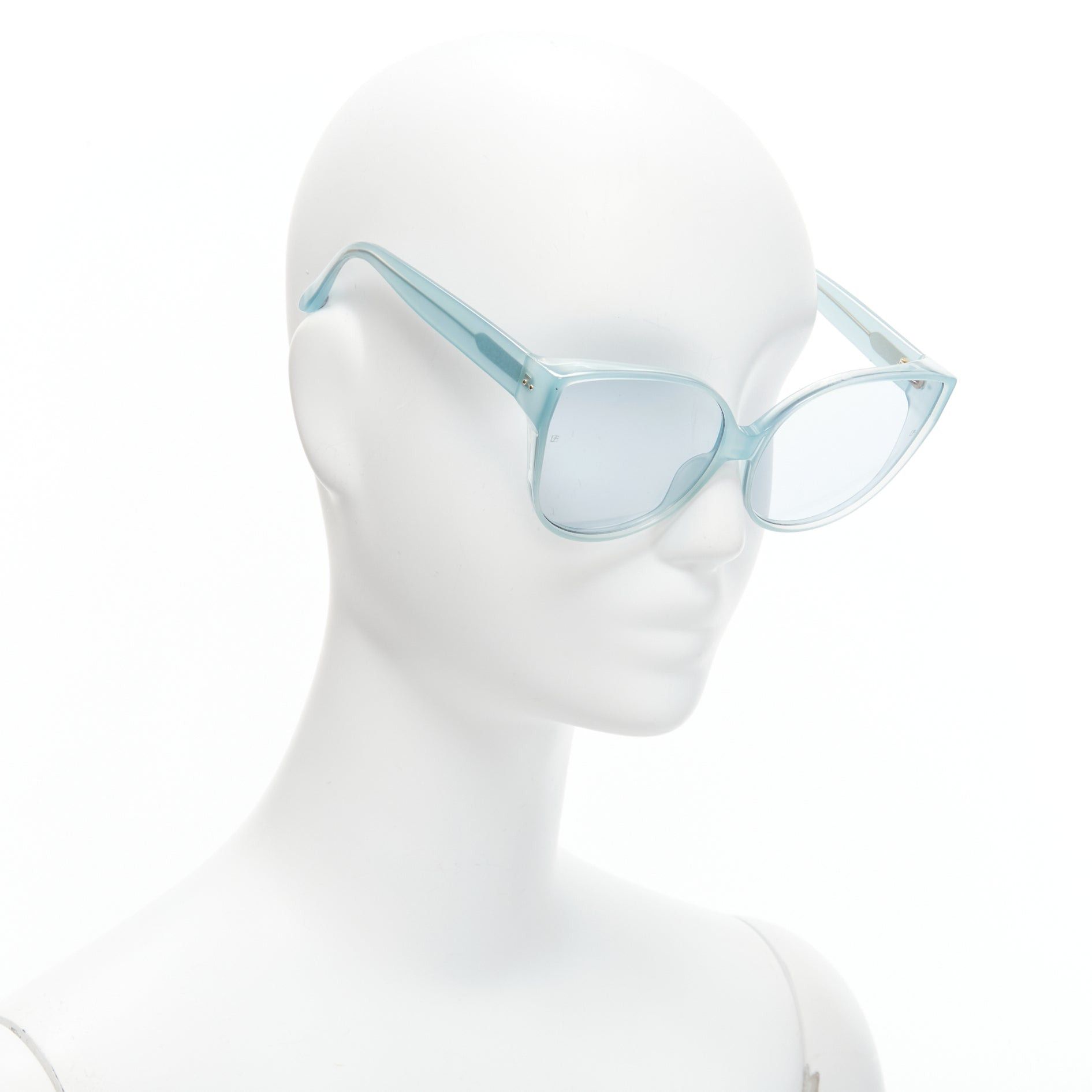 Linda Farrow LINDA FARROW LFL656/9 blue acetate clear lens oversized sunglasses Size ONE SIZE - 3 Thumbnail