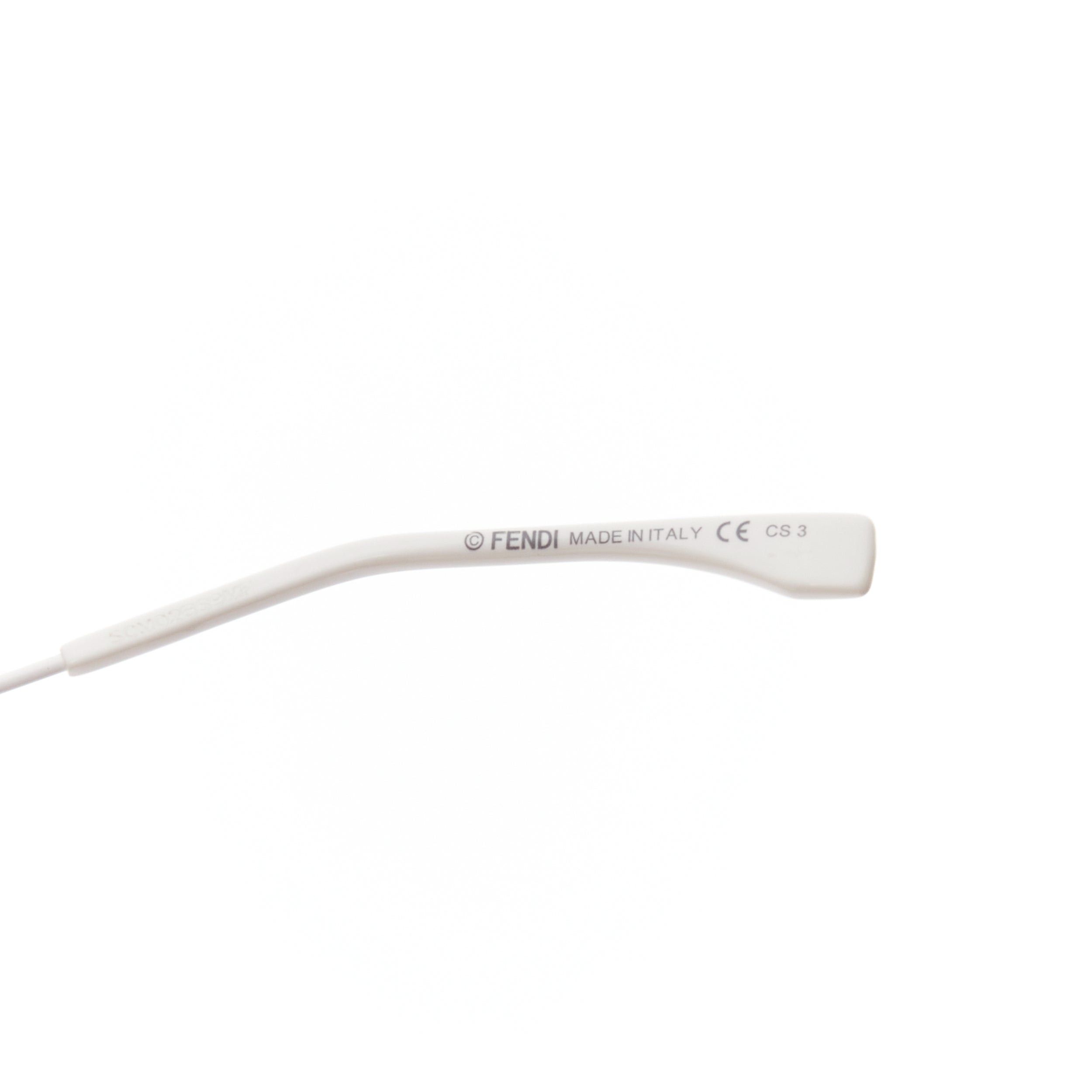 Fendi FENDI 0177S white metal logo grey gradient cat eye sunglasses Size ONE SIZE - 8 Thumbnail