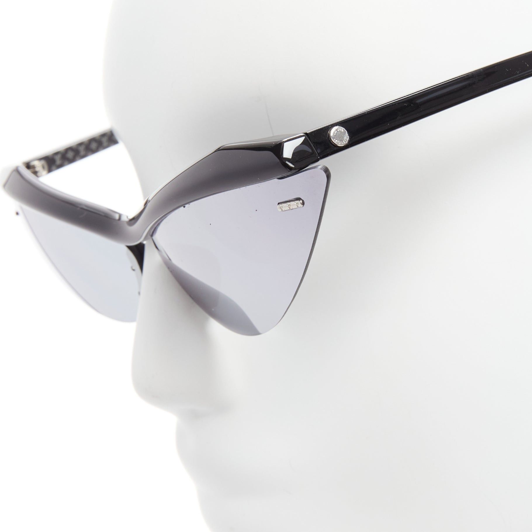 Louis Vuitton LOUIS VUITTON Z1011U For Your Eyes Only silver cat eye sunglasses Size ONE SIZE - 2 Thumbnail