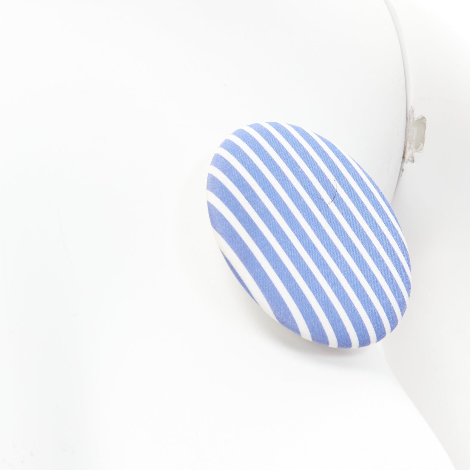 Balenciaga BALENCIAGA blue stripes fabric round badges studs earrings Set 3 Size ONE SIZE - 5 Thumbnail