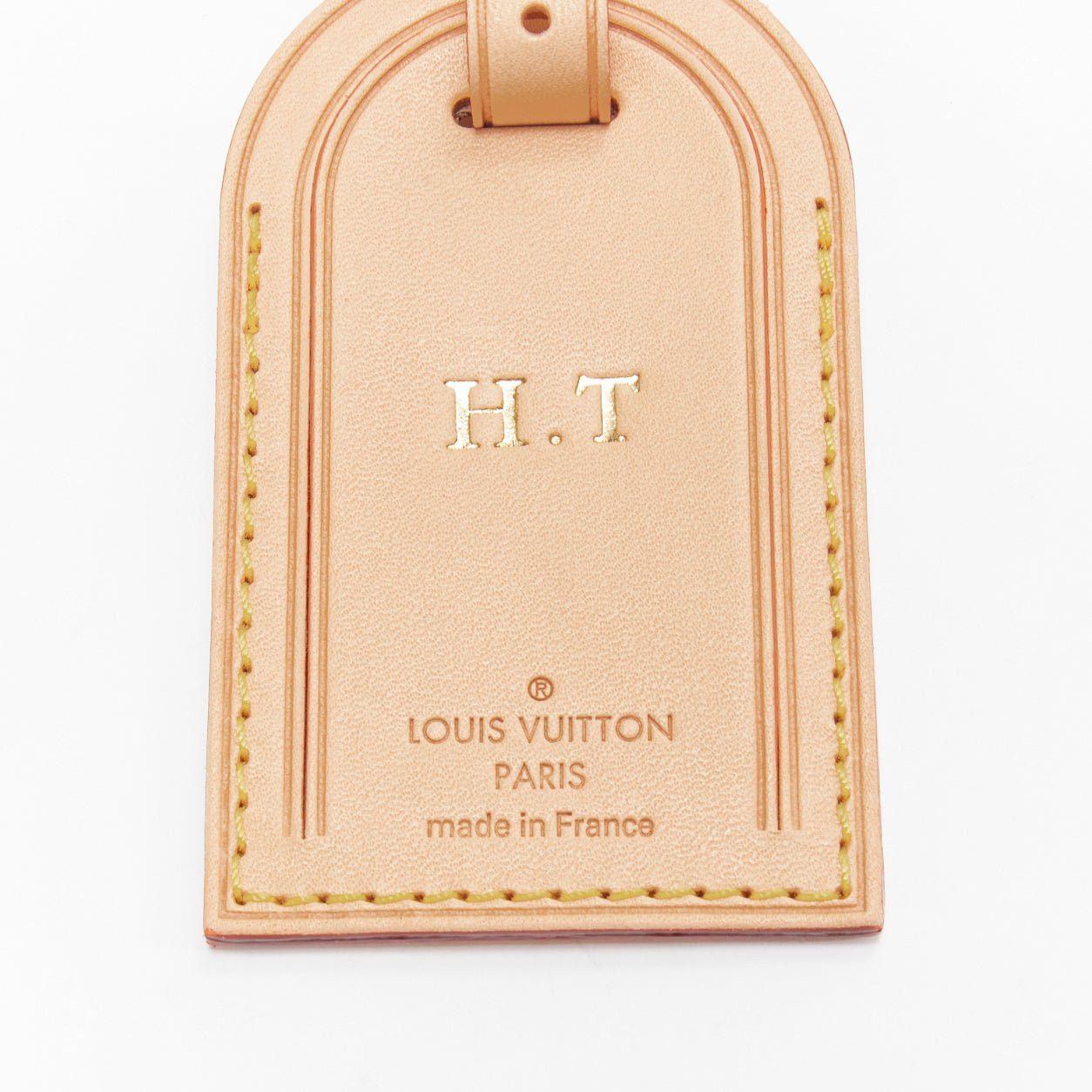 Louis Vuitton LOUIS VUITTON Vachetta leather gold HT foil stamp luggage tag Size ONE SIZE - 4 Thumbnail