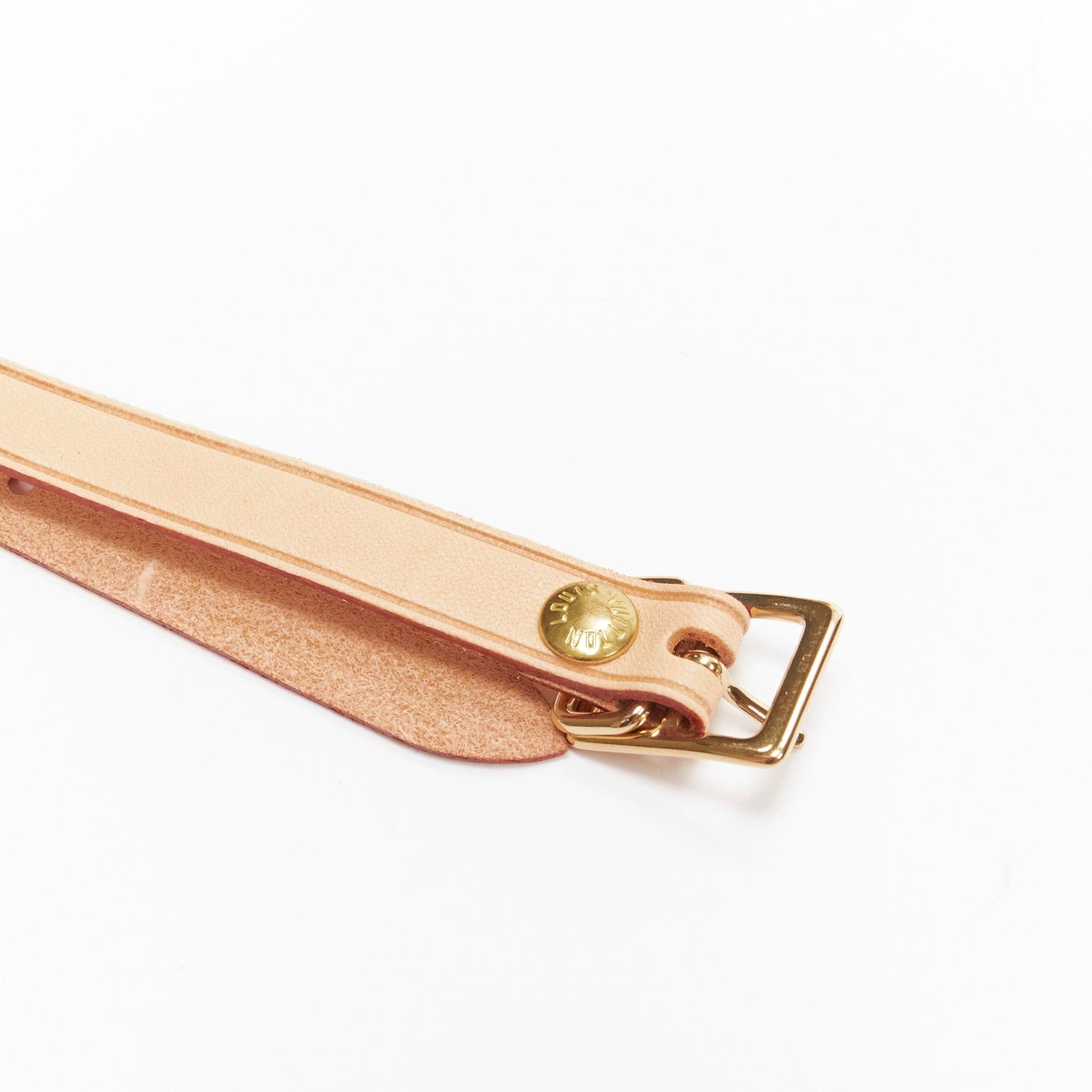 Louis Vuitton LOUIS VUITTON Vachetta leather gold HT foil stamp luggage tag Size ONE SIZE - 5 Thumbnail