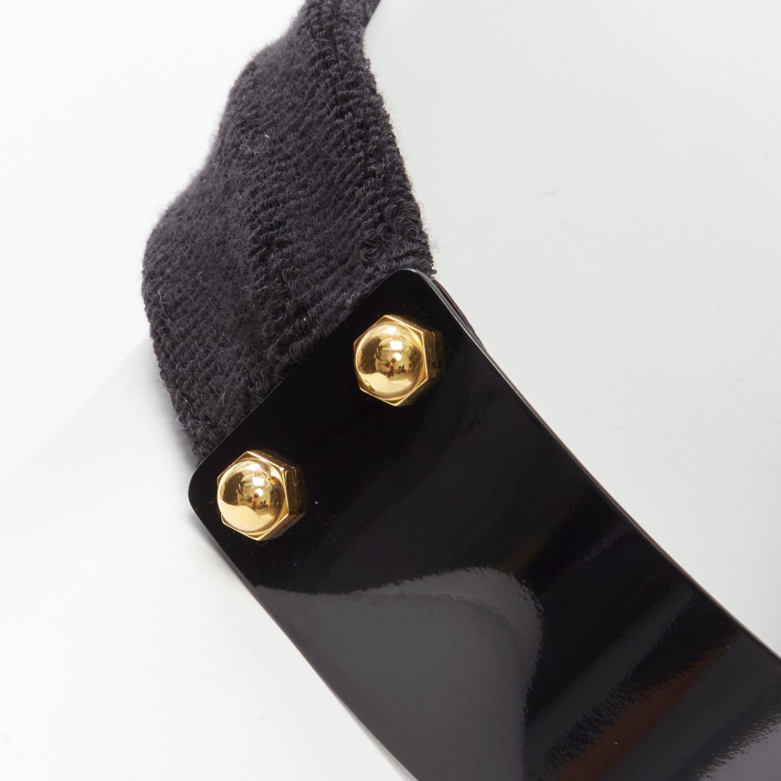 Sacai SACAI AMBUSH black gold navy metal studs terrycloth cuff XL choker set Size ONE SIZE - 8 Thumbnail