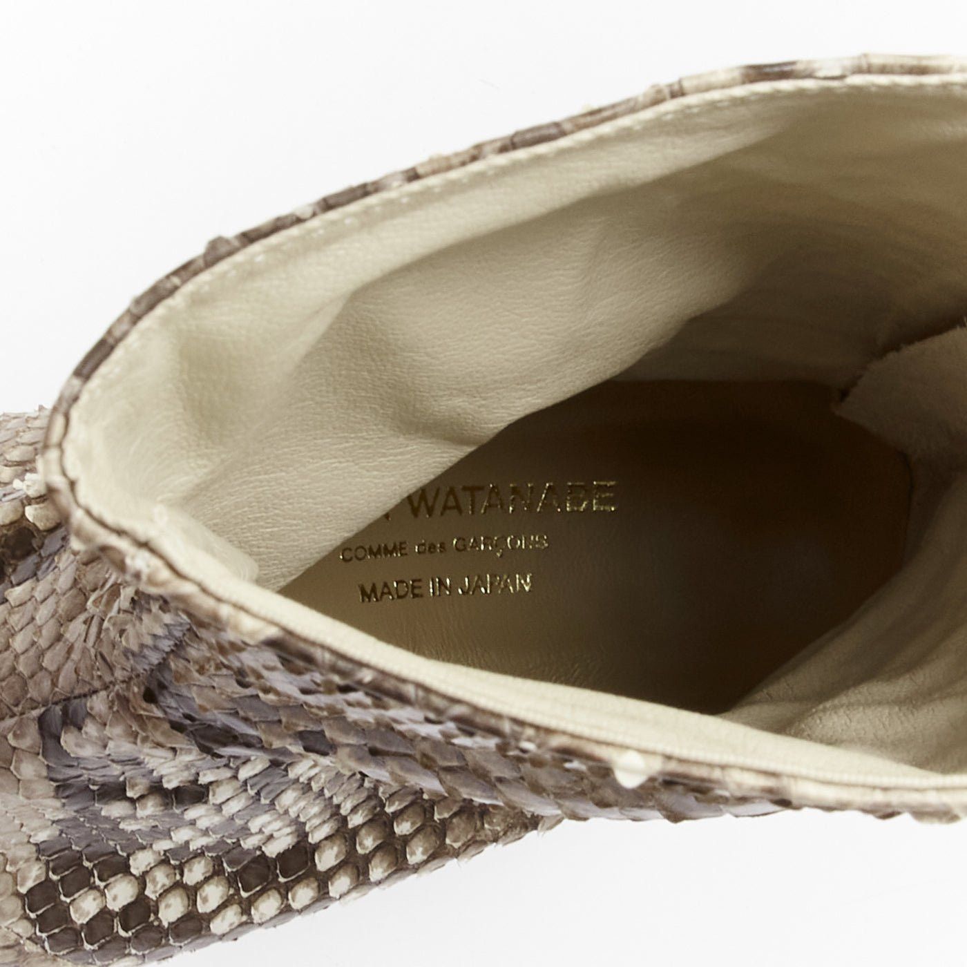 Junya Watanabe JUNYA WATANABE scaled animal print leather round toe boots M Size US 8.5 / IT 38.5 - 9 Thumbnail