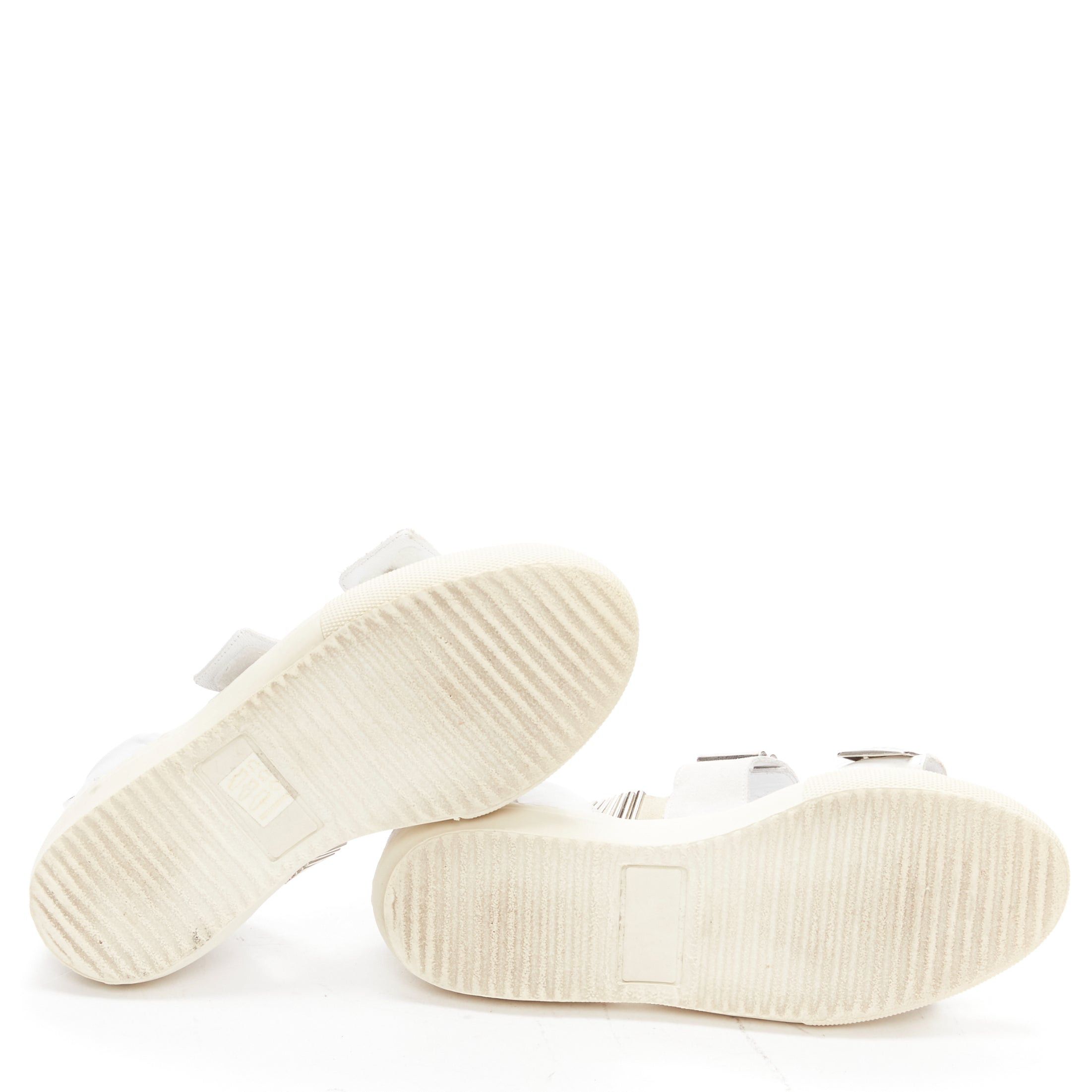 Toga TOGA ARCHIVES 2022 white leather silver metal plate buckle sandals EU39 Size US 9 / IT 39 - 11 Thumbnail