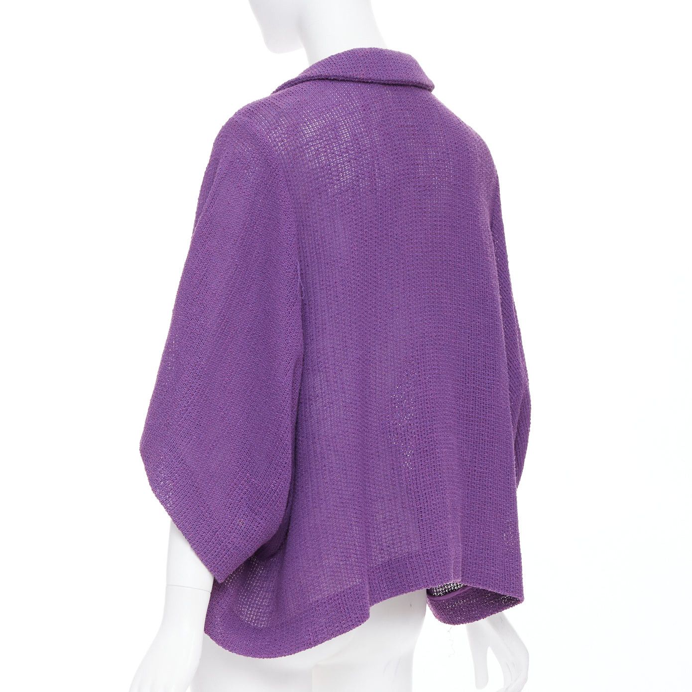Chloe CHLOE Vintage purple cotton blend single button high low cape jacket FR38 M Size M / US 6-8 / IT 42-44 - 6 Thumbnail