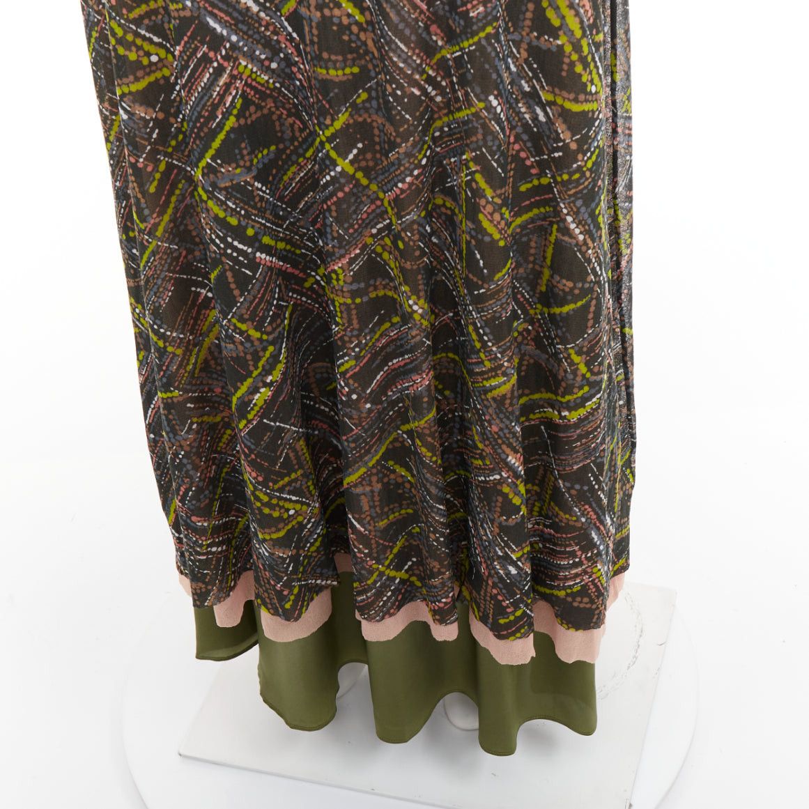 Other SEVERINE PERAUDIN Vintage Sinop brown opium purple abstract print polyamide silk long dress M Size M / US 6-8 / IT 42-44 - 7 Thumbnail