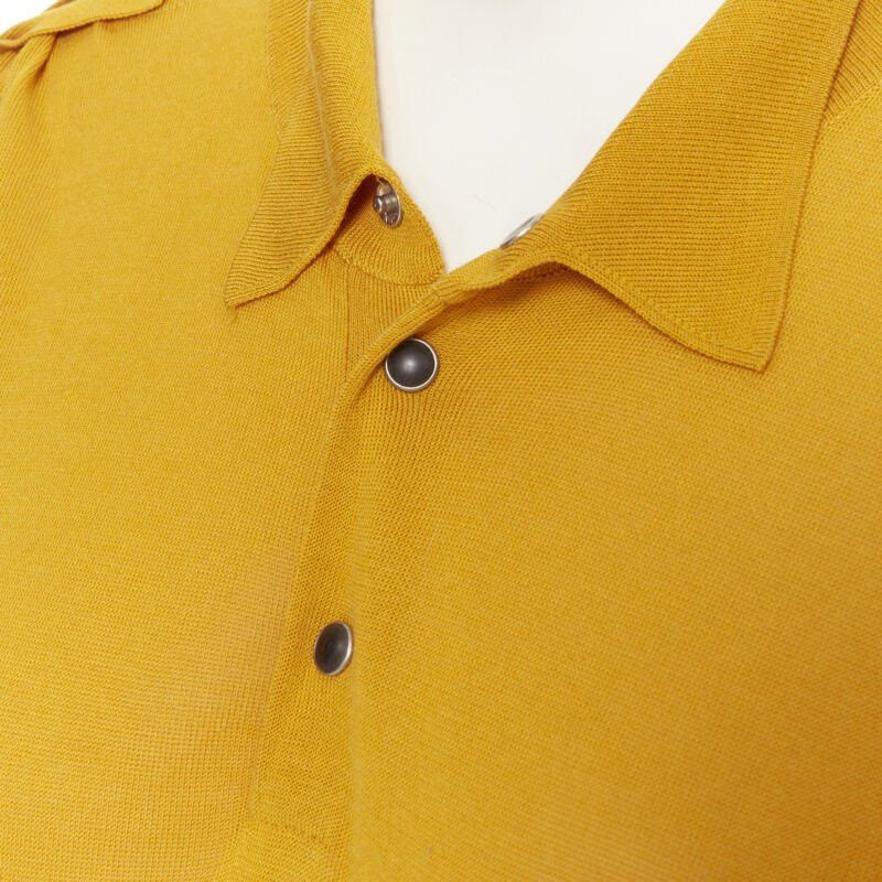 Toga TOGA ARCHIVES mustard yellow knit polo draped skirt boxy casual dress JP1 M Size M / US 6-8 / IT 42-44 - 6 Thumbnail