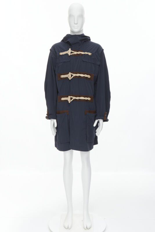 Kolor KOLOR navy blue rope wood toggle button anorak parka jacket JP2 M Size US M / EU 48-50 / 2 - 9 Thumbnail