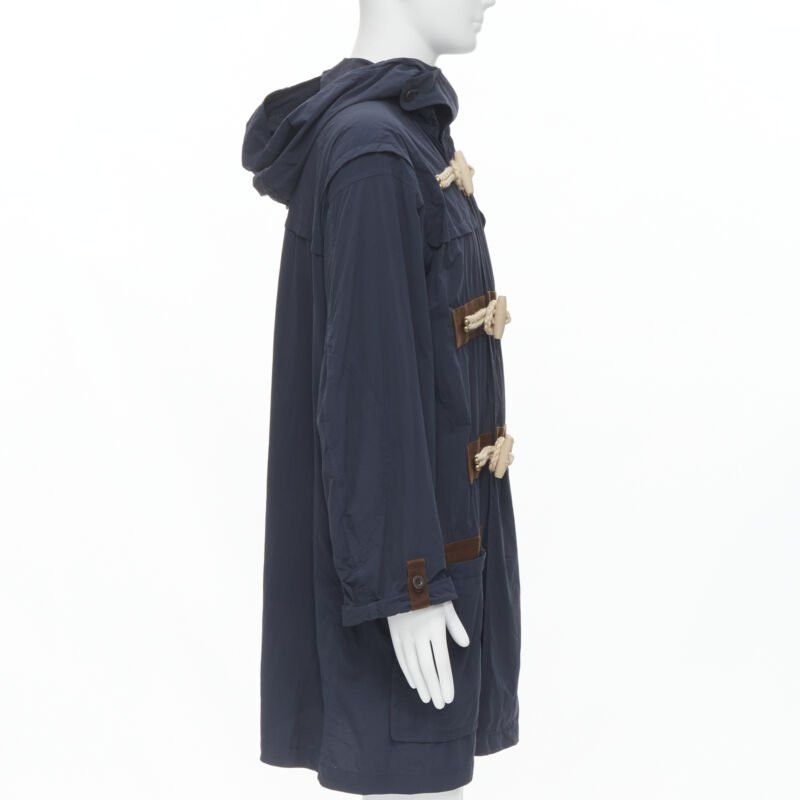 Kolor KOLOR navy blue rope wood toggle button anorak parka jacket JP2 M Size US M / EU 48-50 / 2 - 3 Thumbnail