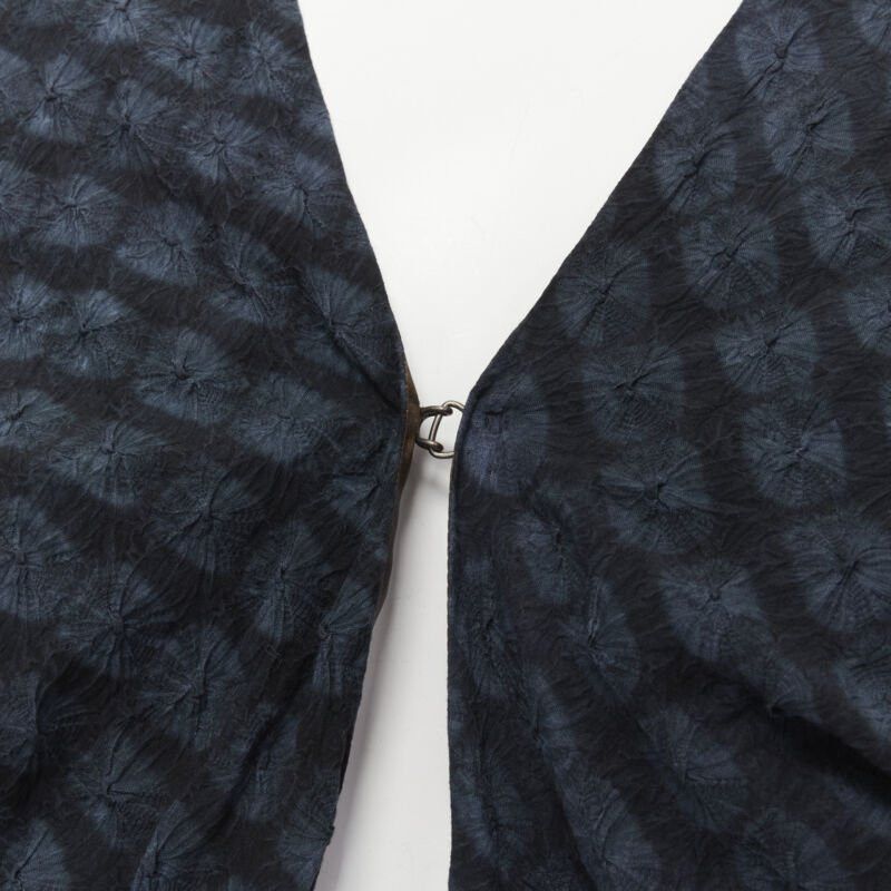 Ports 1961 PORTS 1961 black blue Shibori dyed crinkled voluminous cropped bolero US0 XS Size XS / US 0-2 / IT 36-38 - 7 Thumbnail