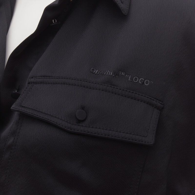 Off-White OFF WHITE C/O VIRGIL ABLOH black logo mechanic pocket boxy romper IT40 S Size 27" / US 4 / IT 40 - 6 Thumbnail