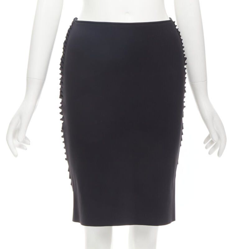 Dion Lee DION LEE black cut out braid knot detail pencil skirt AUS8 US4 S Size 28" / US 6 / IT 42 - 3 Thumbnail