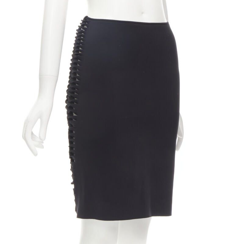 Dion Lee DION LEE black cut out braid knot detail pencil skirt AUS8 US4 S Size 28" / US 6 / IT 42 - 4 Thumbnail