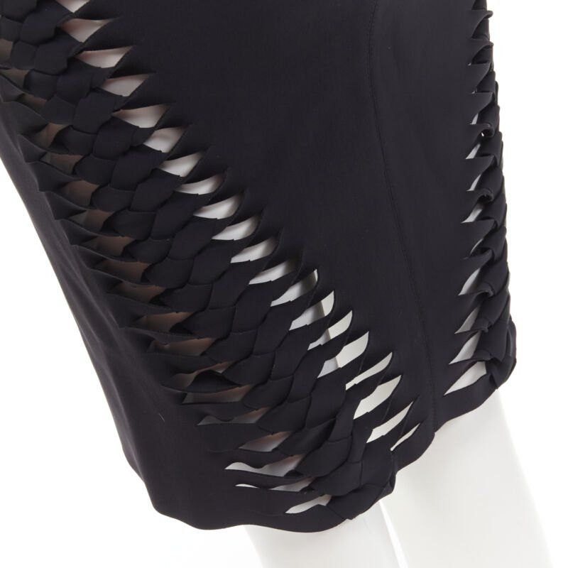 Dion Lee DION LEE black cut out braid knot detail pencil skirt AUS8 US4 S Size 28" / US 6 / IT 42 - 2 Thumbnail