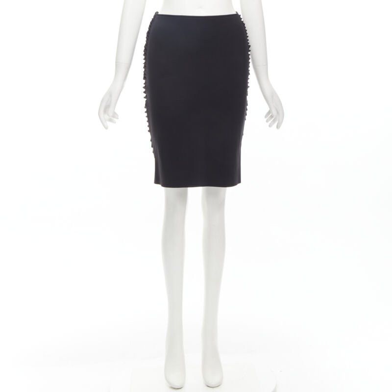 Dion Lee DION LEE black cut out braid knot detail pencil skirt AUS8 US4 S Size 28" / US 6 / IT 42 - 9 Thumbnail