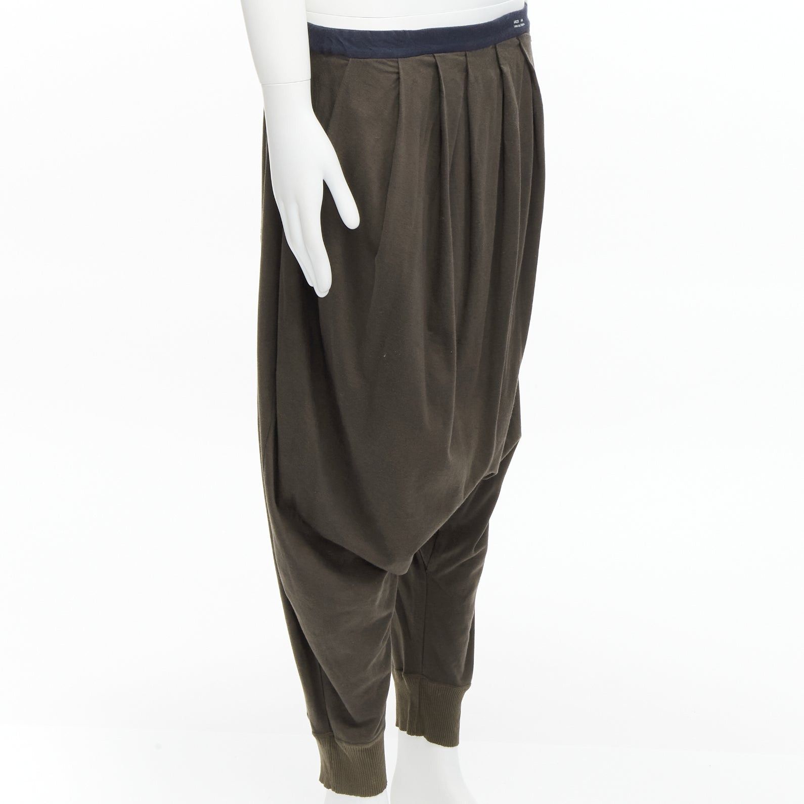 Undercover UNDERCOVER charcoal brown cotton leather suspenders drop crotch pants JP1 S Size US 28 / EU 44 - 4 Thumbnail