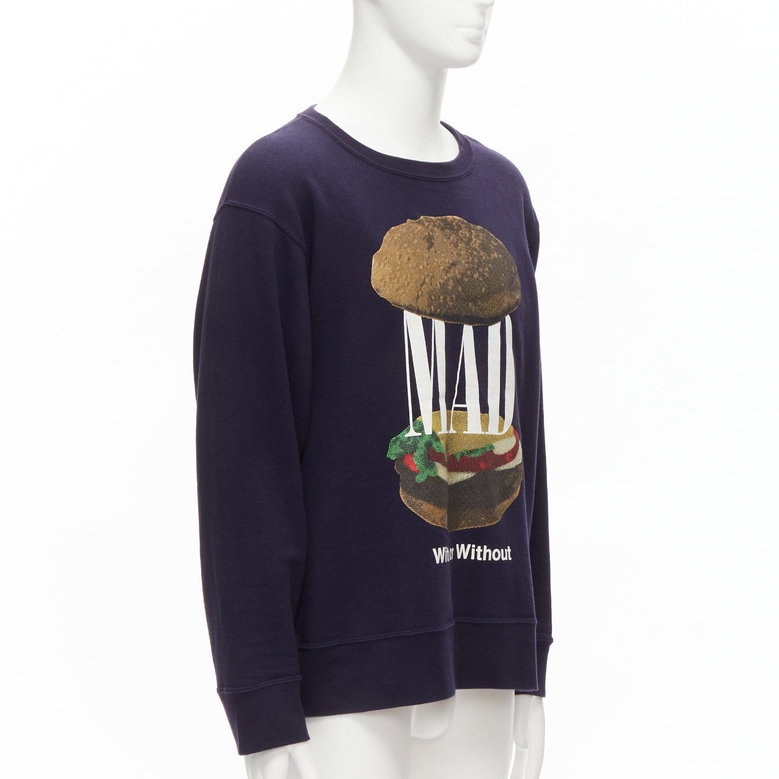 Undercover UNDERCOVER 2023 mad burger with without print navy cotton sweater JP3 L Size US M / EU 48-50 / 2 - 3 Thumbnail