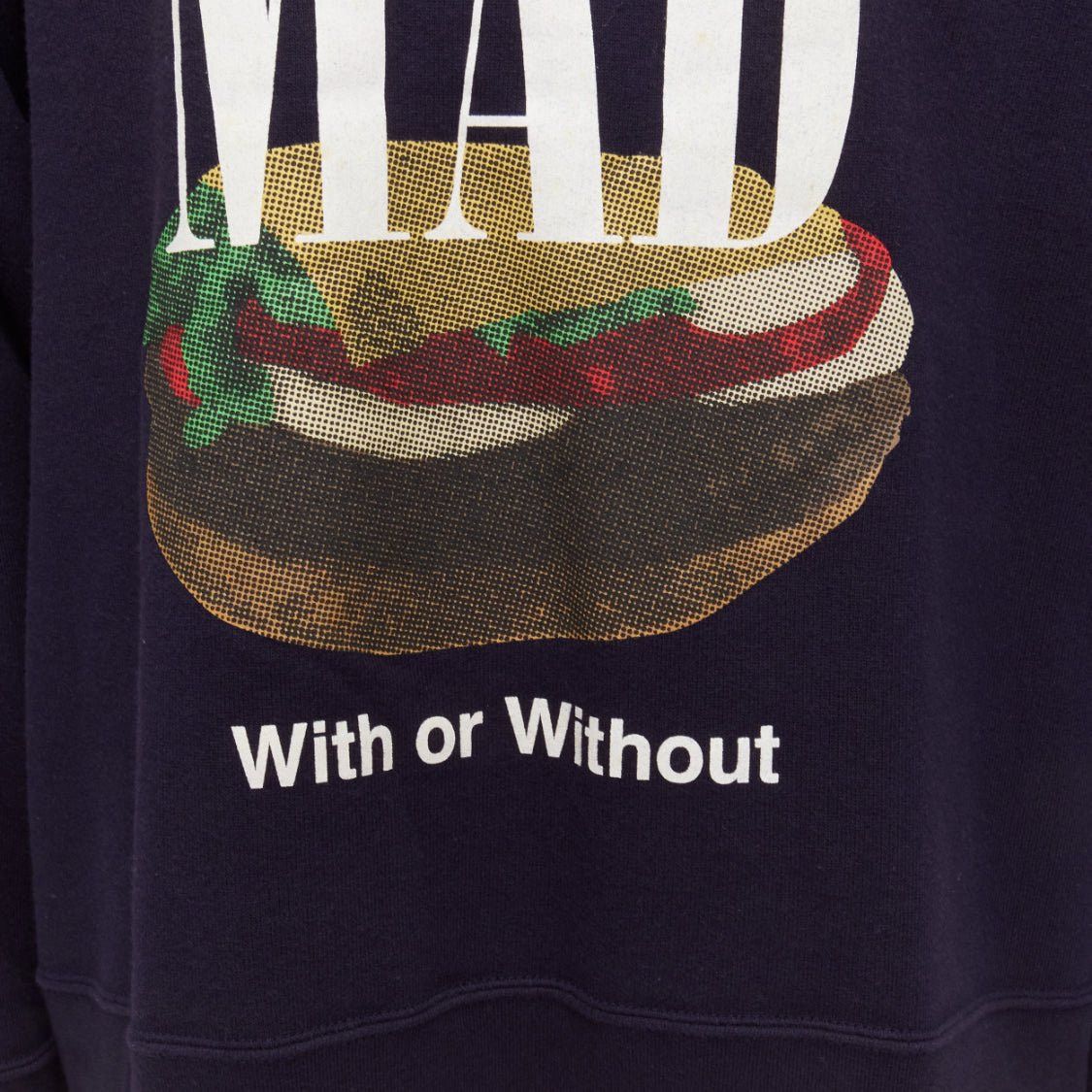 Undercover UNDERCOVER 2023 mad burger with without print navy cotton sweater JP3 L Size US M / EU 48-50 / 2 - 2 Thumbnail