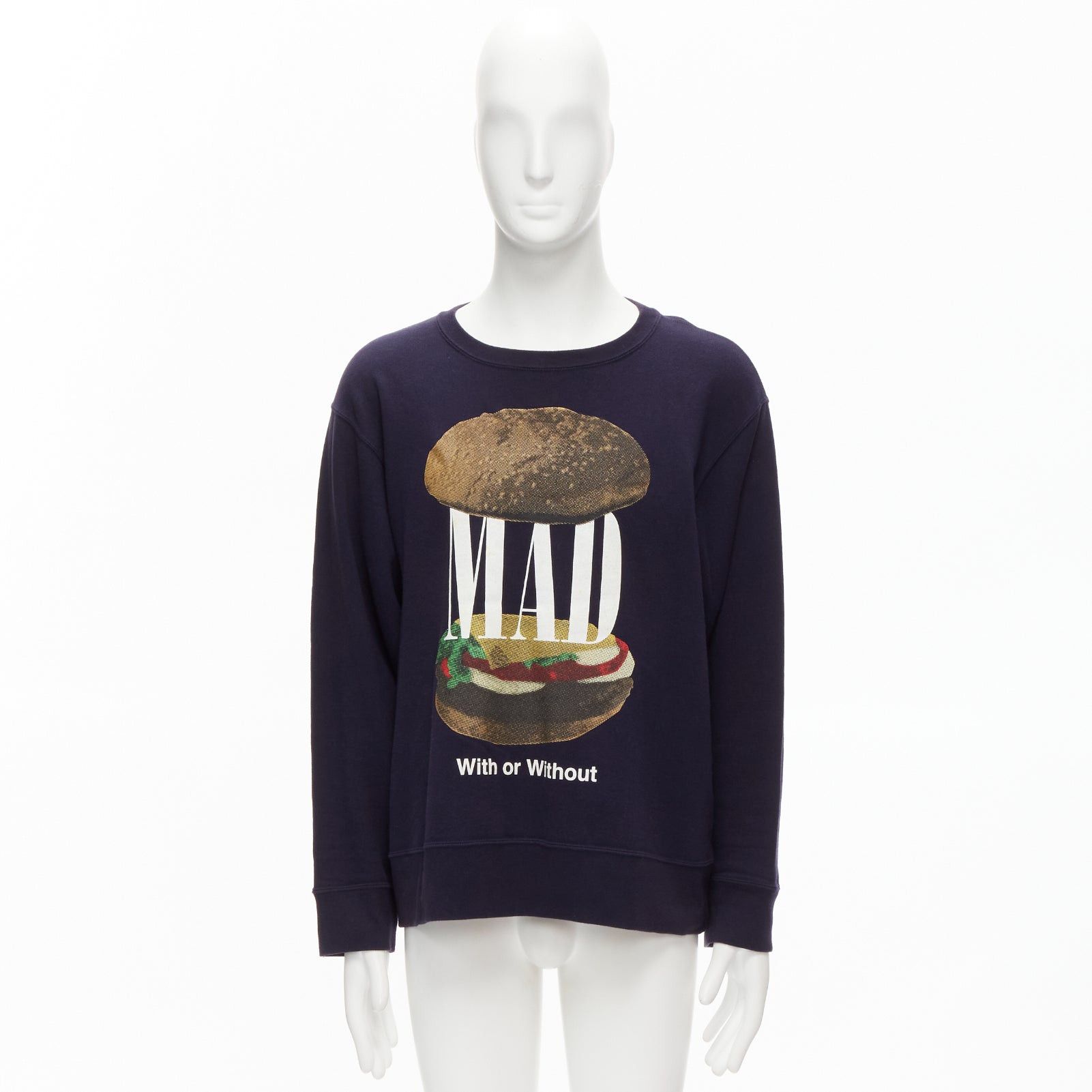 Undercover UNDERCOVER 2023 mad burger with without print navy cotton sweater JP3 L Size US M / EU 48-50 / 2 - 9 Thumbnail