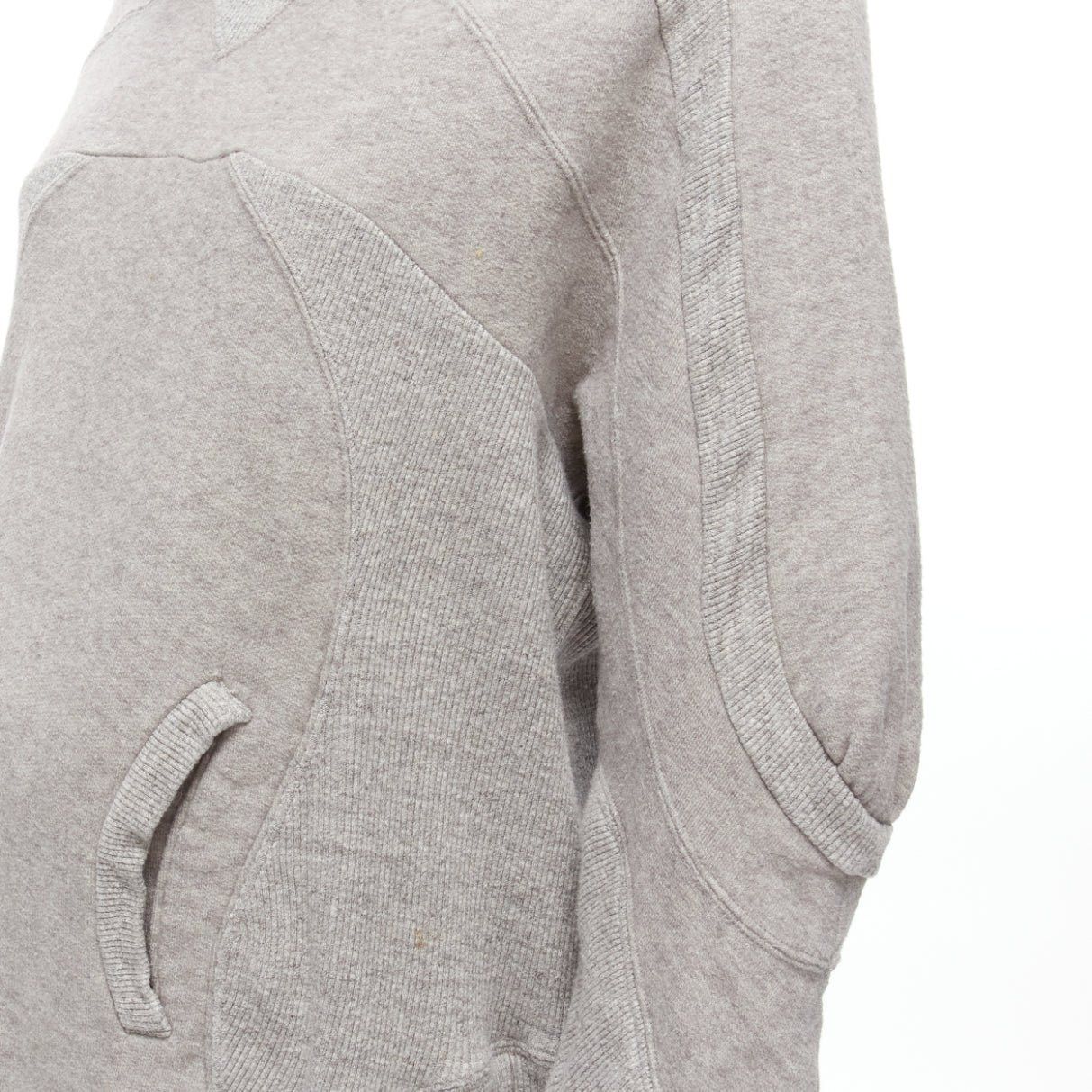 Undercover UNDERCOVER grey cotton wool panelled dolman petal sleeves oversized hooded sweatshirt JP1 S Size M / US 6-8 / IT 42-44 - 7 Thumbnail