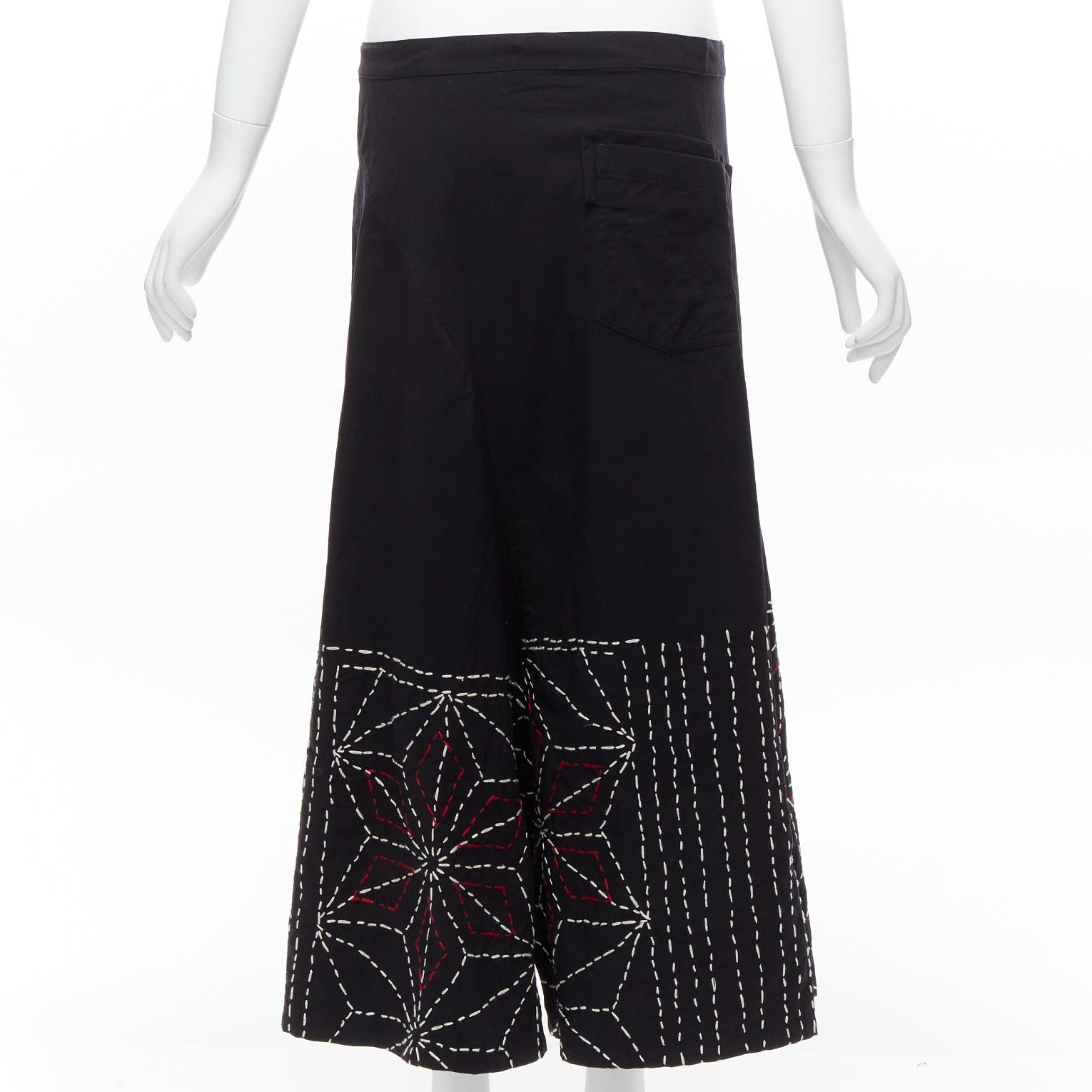 Yohji Yamamoto rare Y'S YOHJI YAMAMOTO red white hand stitched asymmetric harem pants JP2 M Size 28" / US 6 / IT 42 - 5 Thumbnail