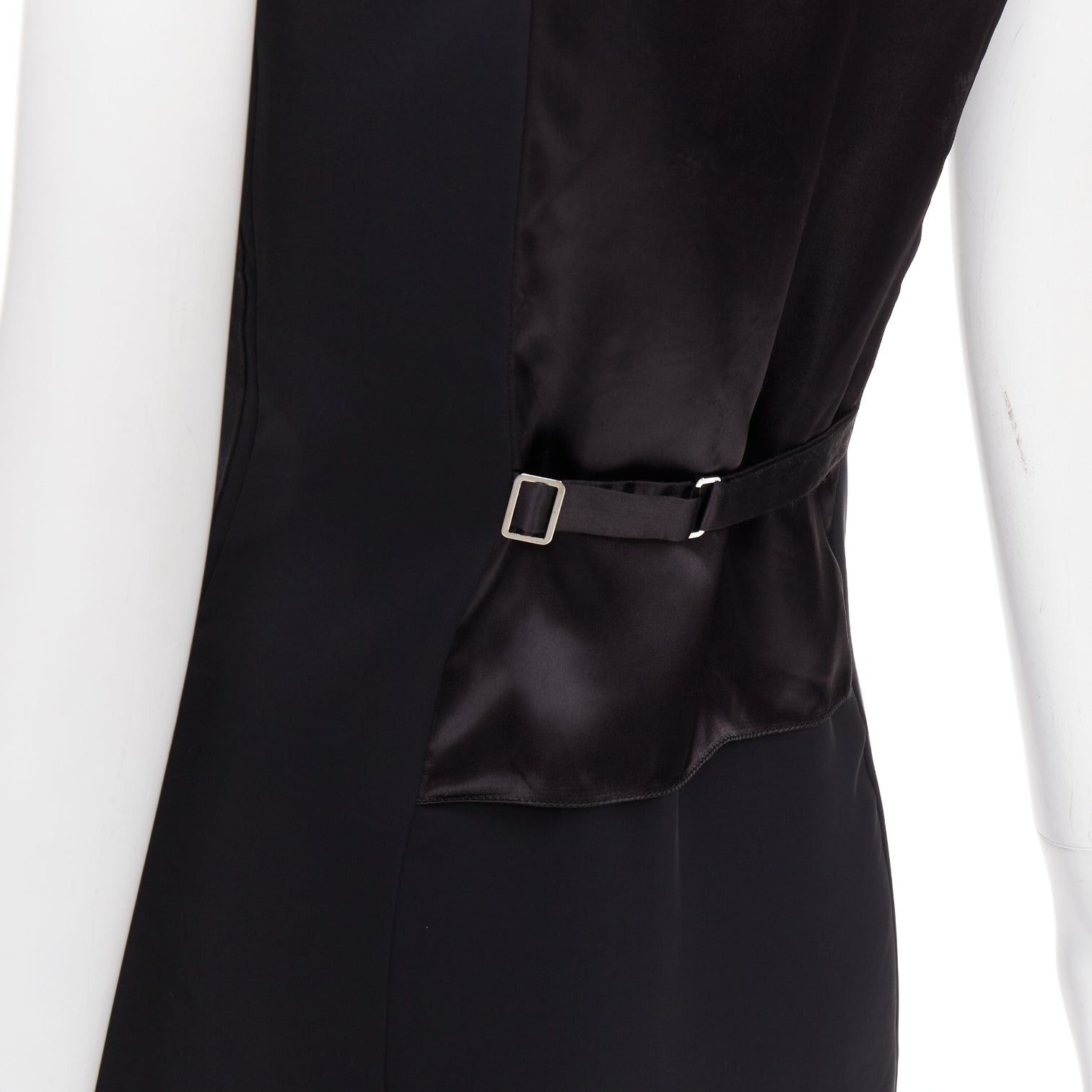Maison Margiela MAISON MARTIN MARGIELA 2014 black deconstructed raw edge cut sleeve dress FR38 M Size M / US 6-8 / IT 42-44 - 7 Thumbnail