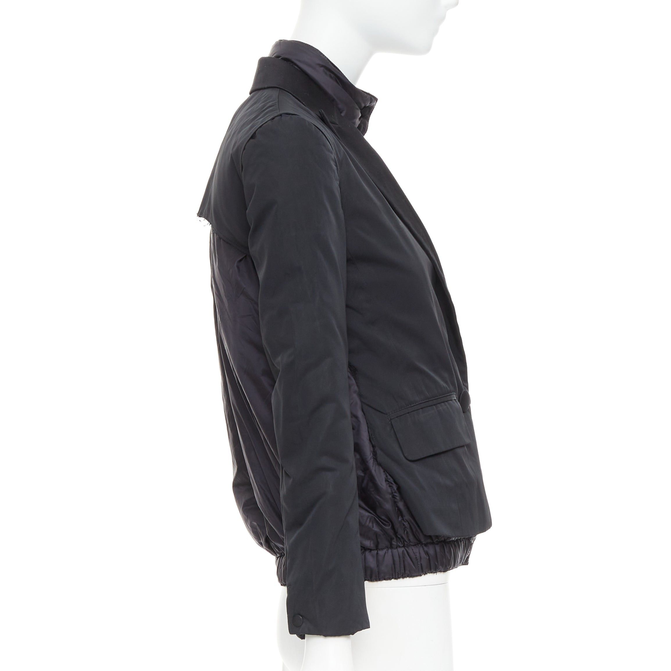 Moncler MONCLER G32-003 black layered down filled puffer tuxedo blazer top Size S / US 4 / IT 40 - 5 Thumbnail