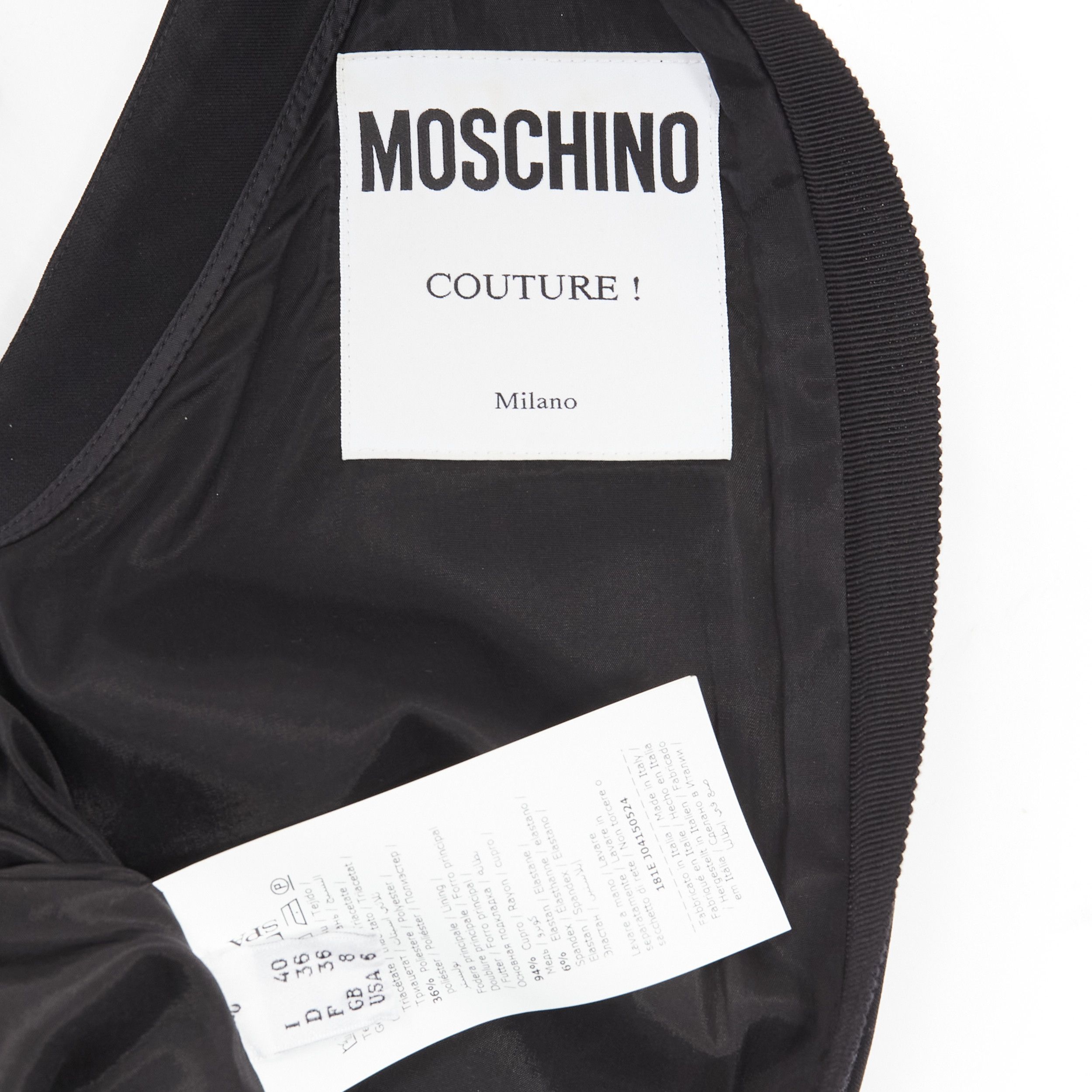 Moschino MOSCHINO black gold studded pocket flaps sleeveless dress IT40 S Size S / US 4 / IT 40 - 8 Thumbnail
