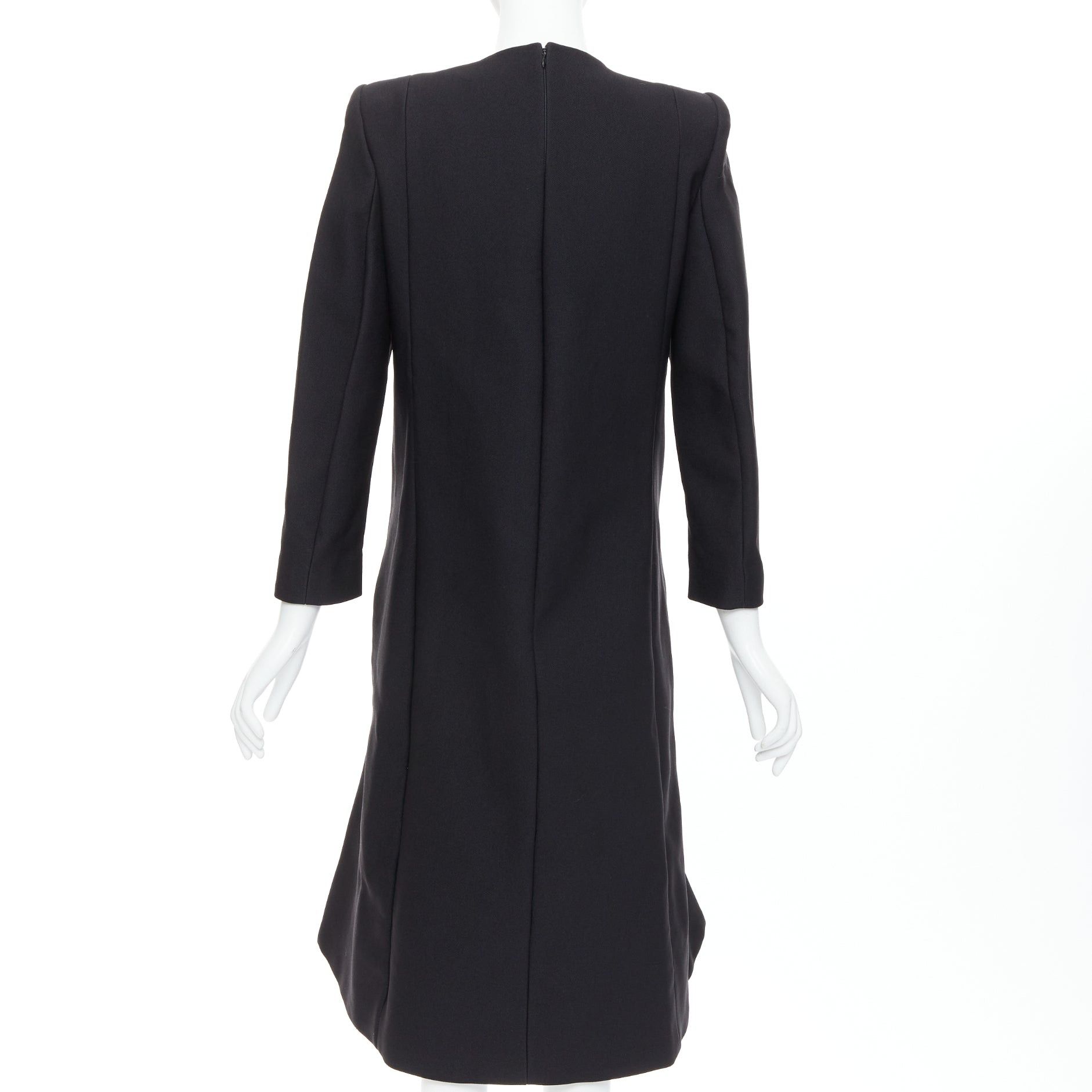 Balenciaga BALENCIAGA Demna 2016 black padded structural midi dress FR40 L Size M / US 6-8 / IT 42-44 - 5 Thumbnail