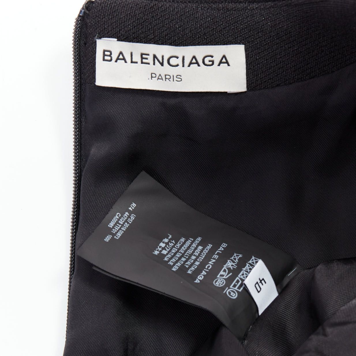 Balenciaga BALENCIAGA Demna 2016 black padded structural midi dress FR40 L Size M / US 6-8 / IT 42-44 - 8 Thumbnail