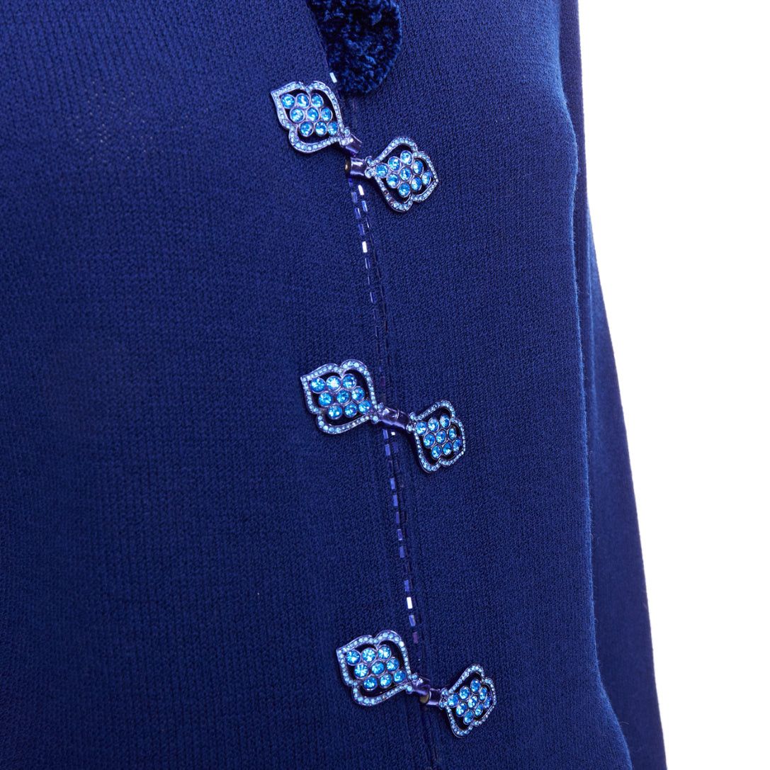 Other ST JOHN Evening Vintage royal blue crystal chinoiserie cardigan coat US10 XL Size L / US 10 / IT 46 - 2 Thumbnail