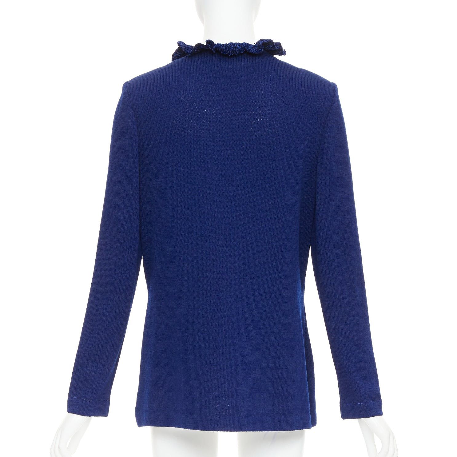 Other ST JOHN Evening Vintage royal blue crystal chinoiserie cardigan coat US10 XL Size L / US 10 / IT 46 - 6 Thumbnail