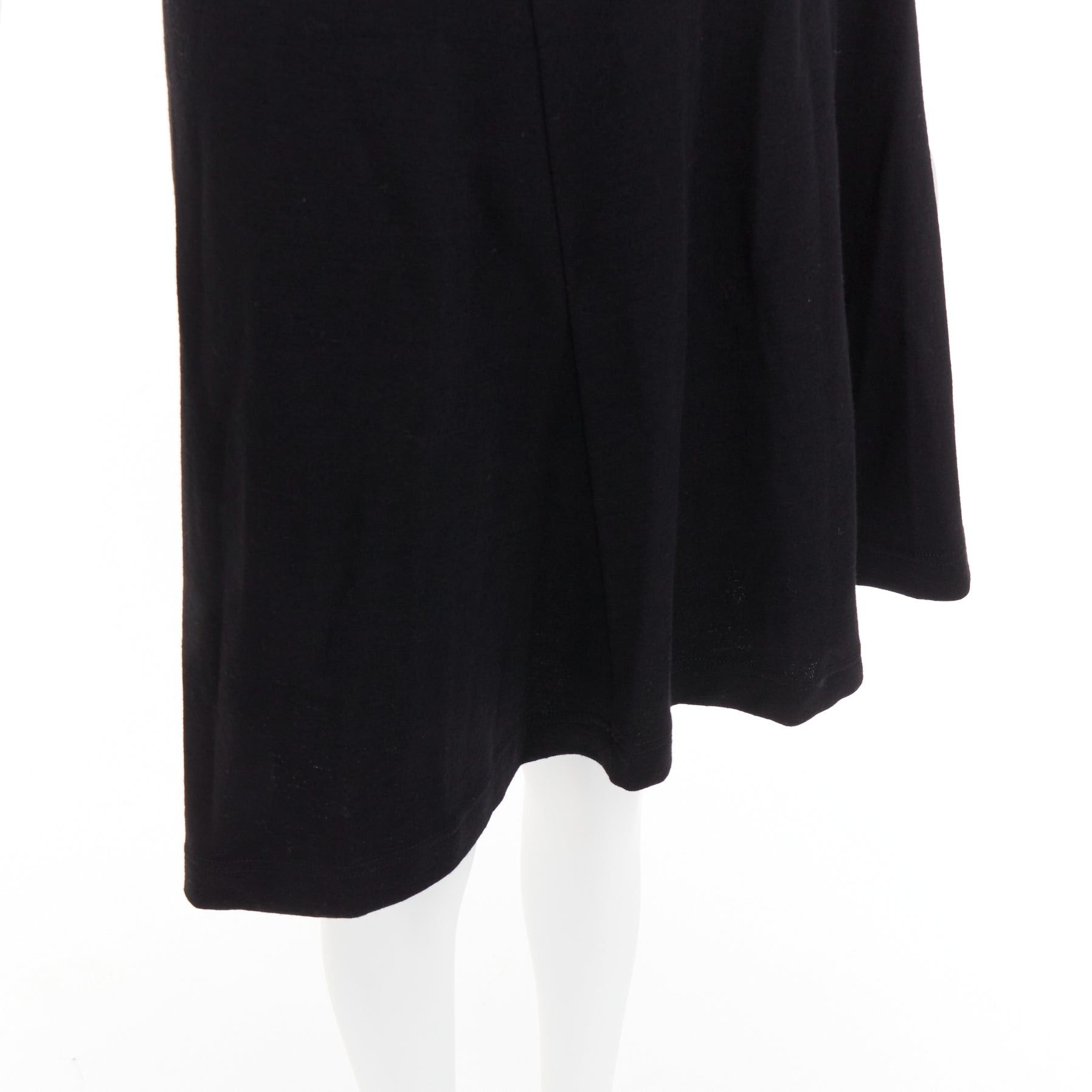 Comme des Garcons COMME DES GARCONS 2014 black 100% wool deconstructed t shirt one shoulder dress S Size S / US 4 / IT 40 - 7 Thumbnail