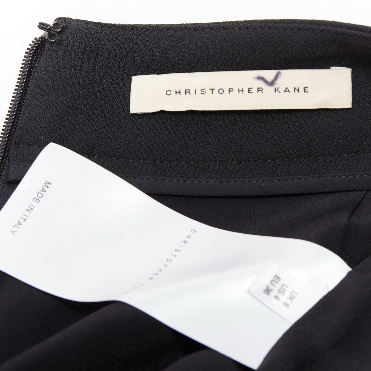 Christopher Kane CHRISTOPHER KANE black georgette yellow white fringe trim trouser pants UK8 S Size 27" / US 4 / IT 40 - 8 Thumbnail