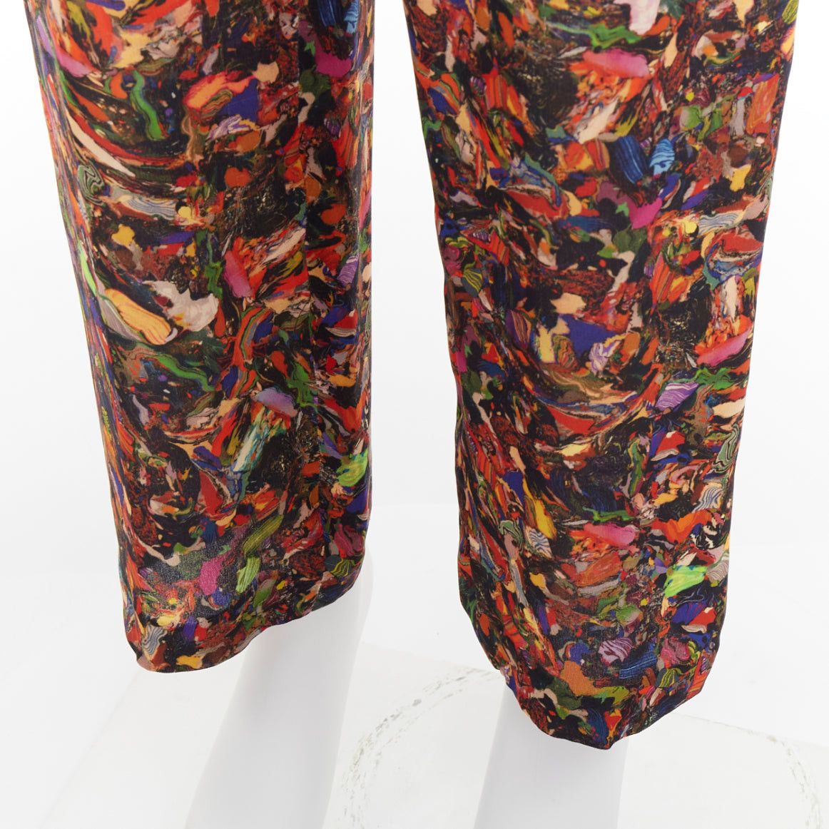 Dries Van Noten DRIES VAN NOTEN 2008 multicolor 100 % silk watercolor print tapered pants FR42 XL Size 32" / US 10 / IT 46 - 7 Thumbnail