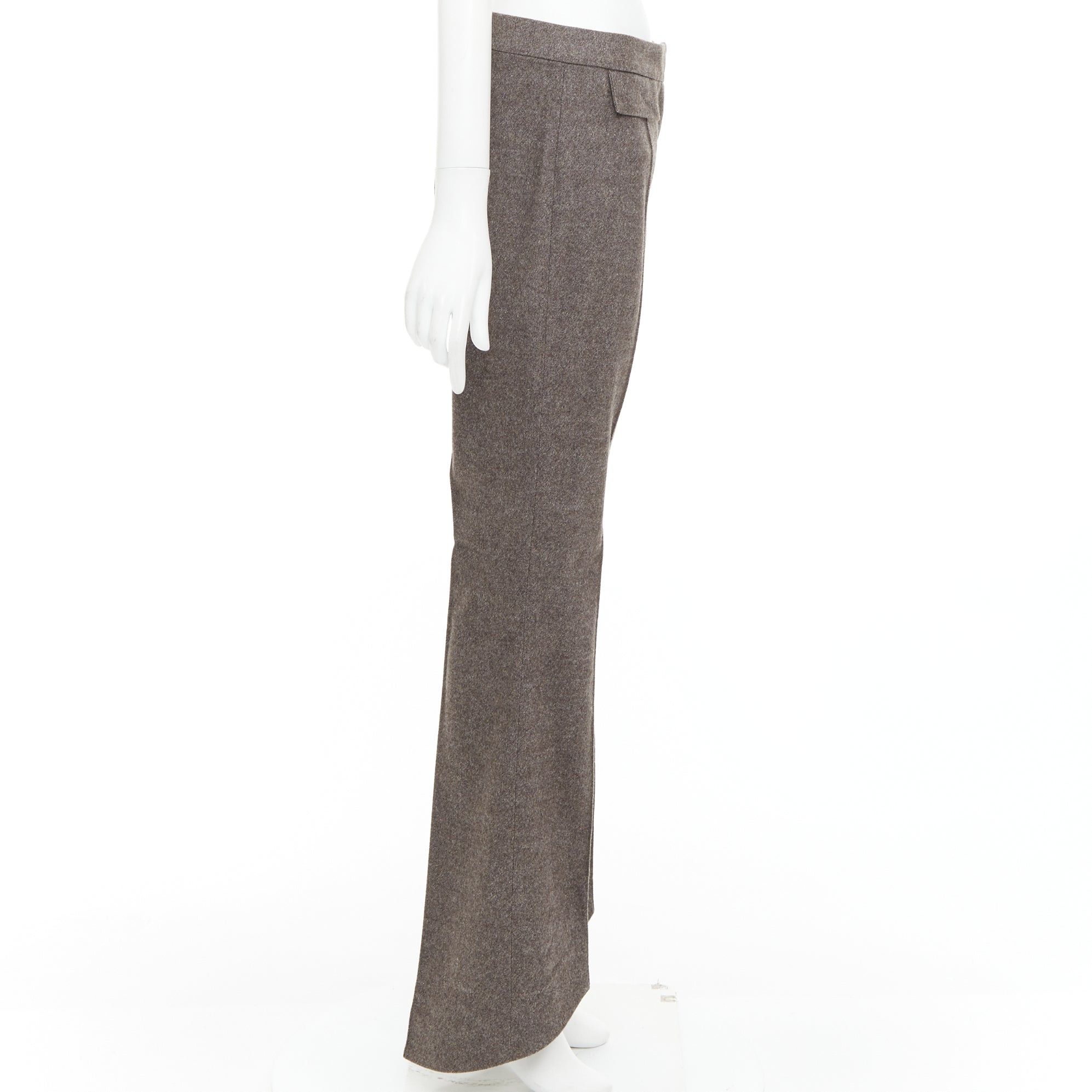 John Galliano JOHN GALLIANO Vintage grey taupe wool cashmere blend flare suit pants FR40 L Size 30" / US 8 / IT 44 - 4 Thumbnail