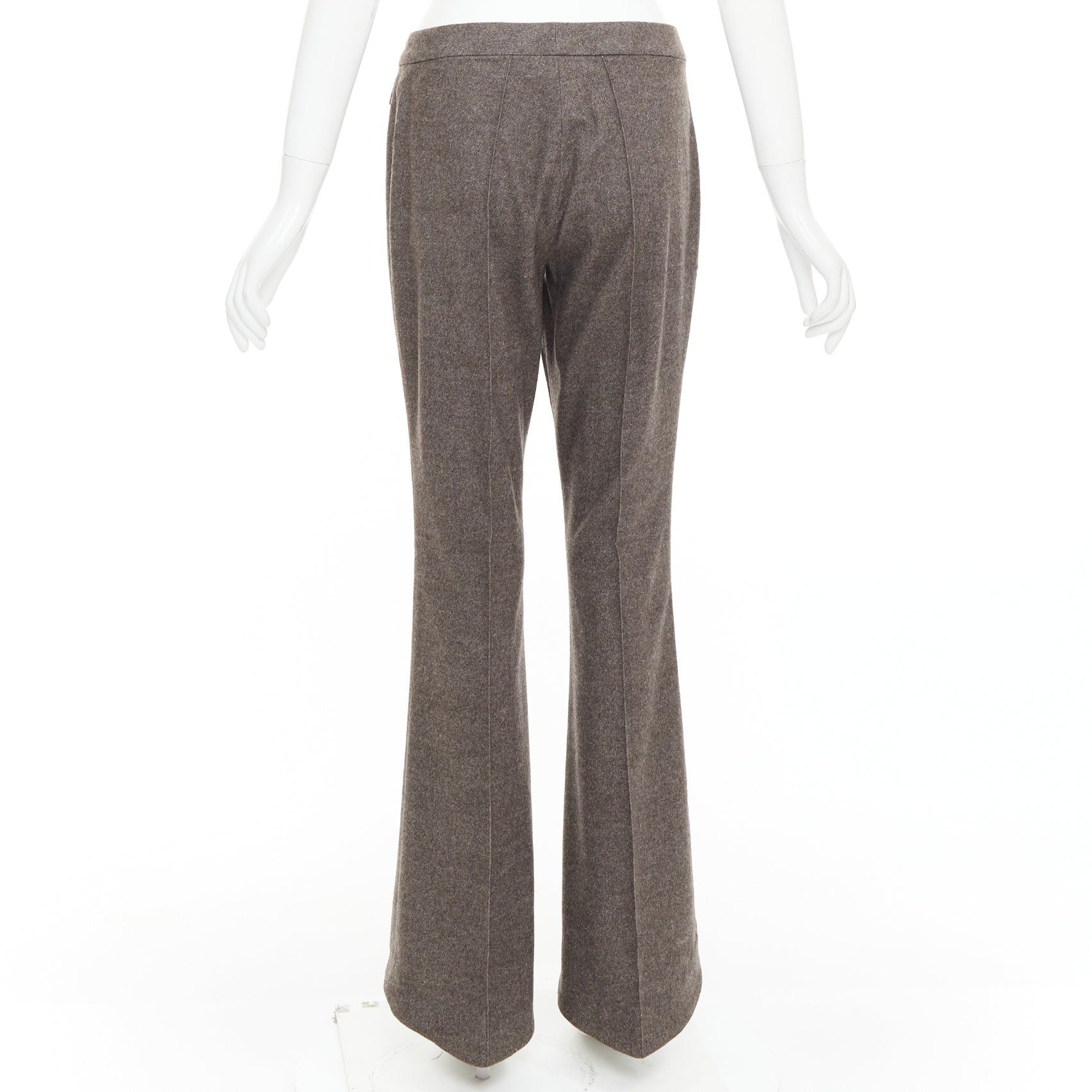 John Galliano JOHN GALLIANO Vintage grey taupe wool cashmere blend flare suit pants FR40 L Size 30" / US 8 / IT 44 - 5 Thumbnail