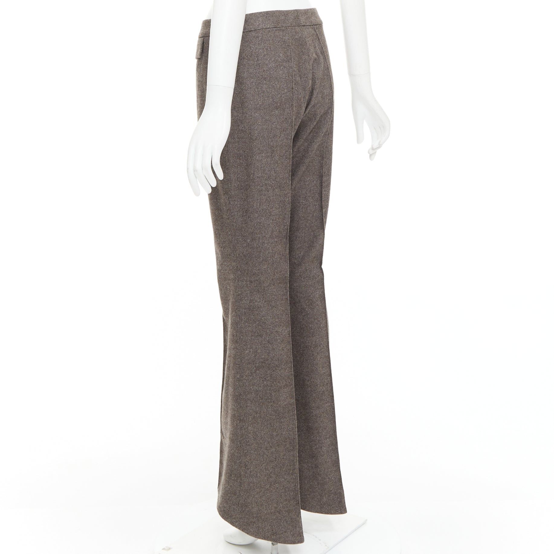 John Galliano JOHN GALLIANO Vintage grey taupe wool cashmere blend flare suit pants FR40 L Size 30" / US 8 / IT 44 - 6 Thumbnail