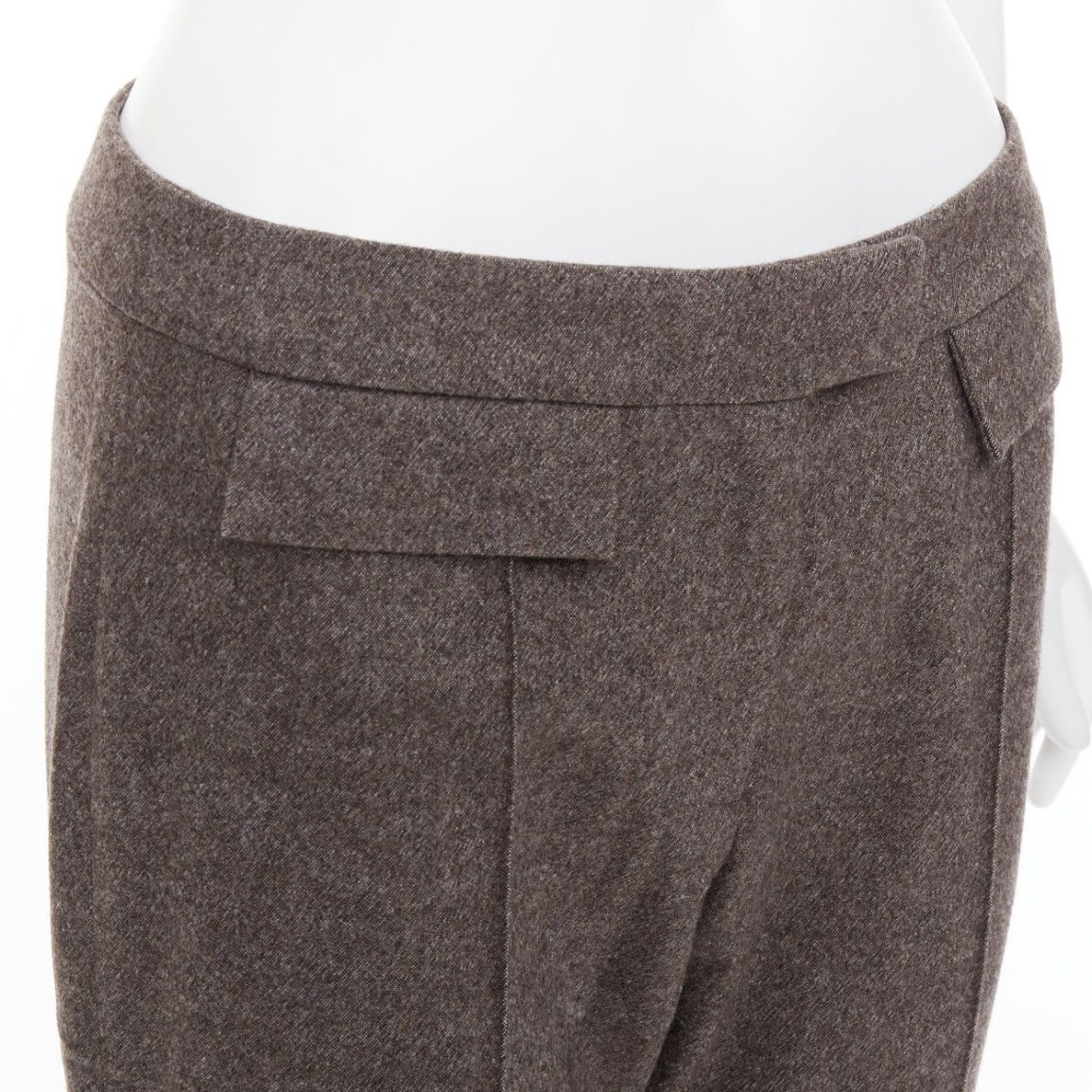 John Galliano JOHN GALLIANO Vintage grey taupe wool cashmere blend flare suit pants FR40 L Size 30" / US 8 / IT 44 - 2 Thumbnail