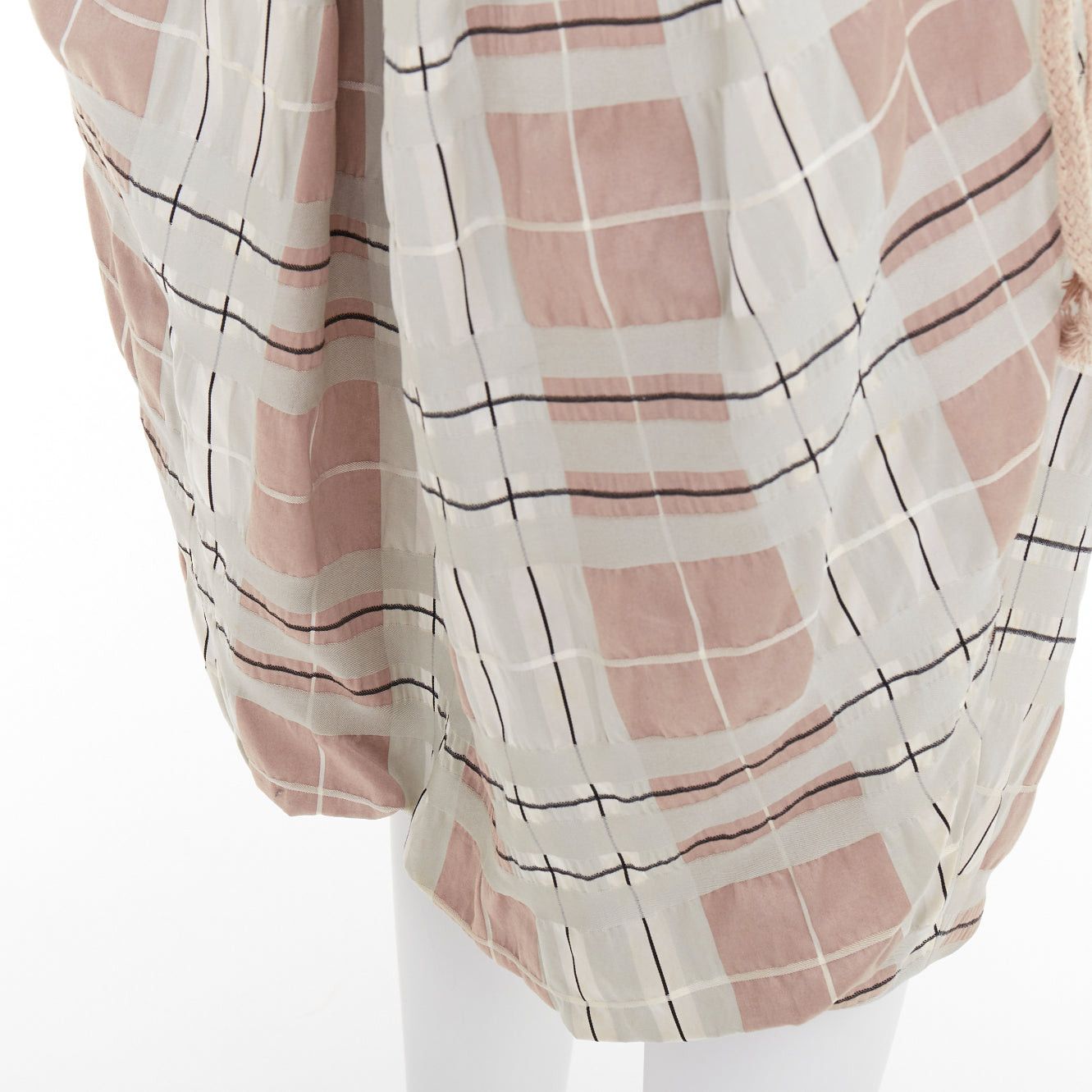 Marni MARNI light green khaki checked rope tie waist drop waist skirt IT38 XS Size 26" / US 2 / IT 38 - 7 Thumbnail