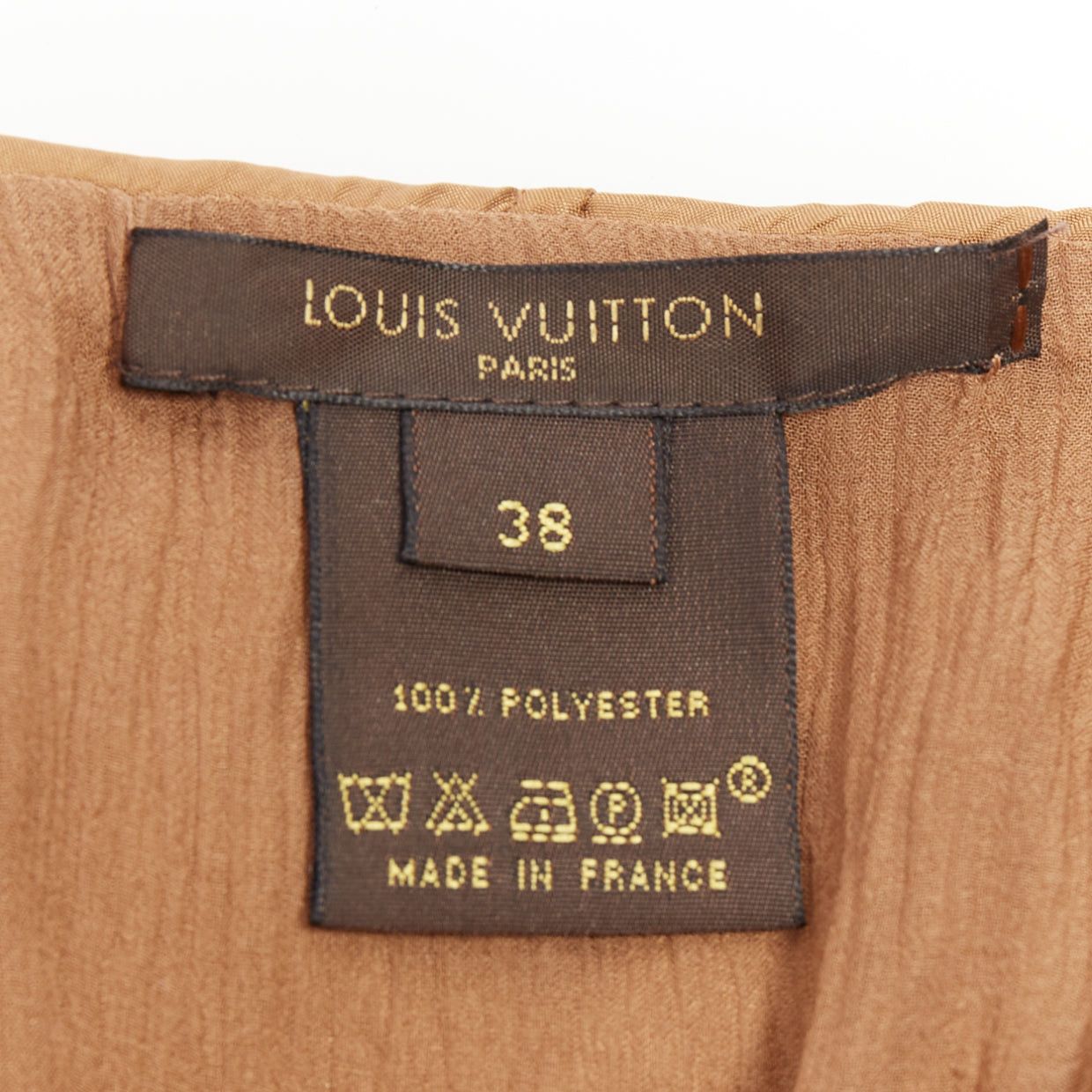 Louis Vuitton LOUIS VUITTON Marc Jacobs bronze monogram silk lace rosette wrap top FR38 M Size M / US 6-8 / IT 42-44 - 8 Thumbnail