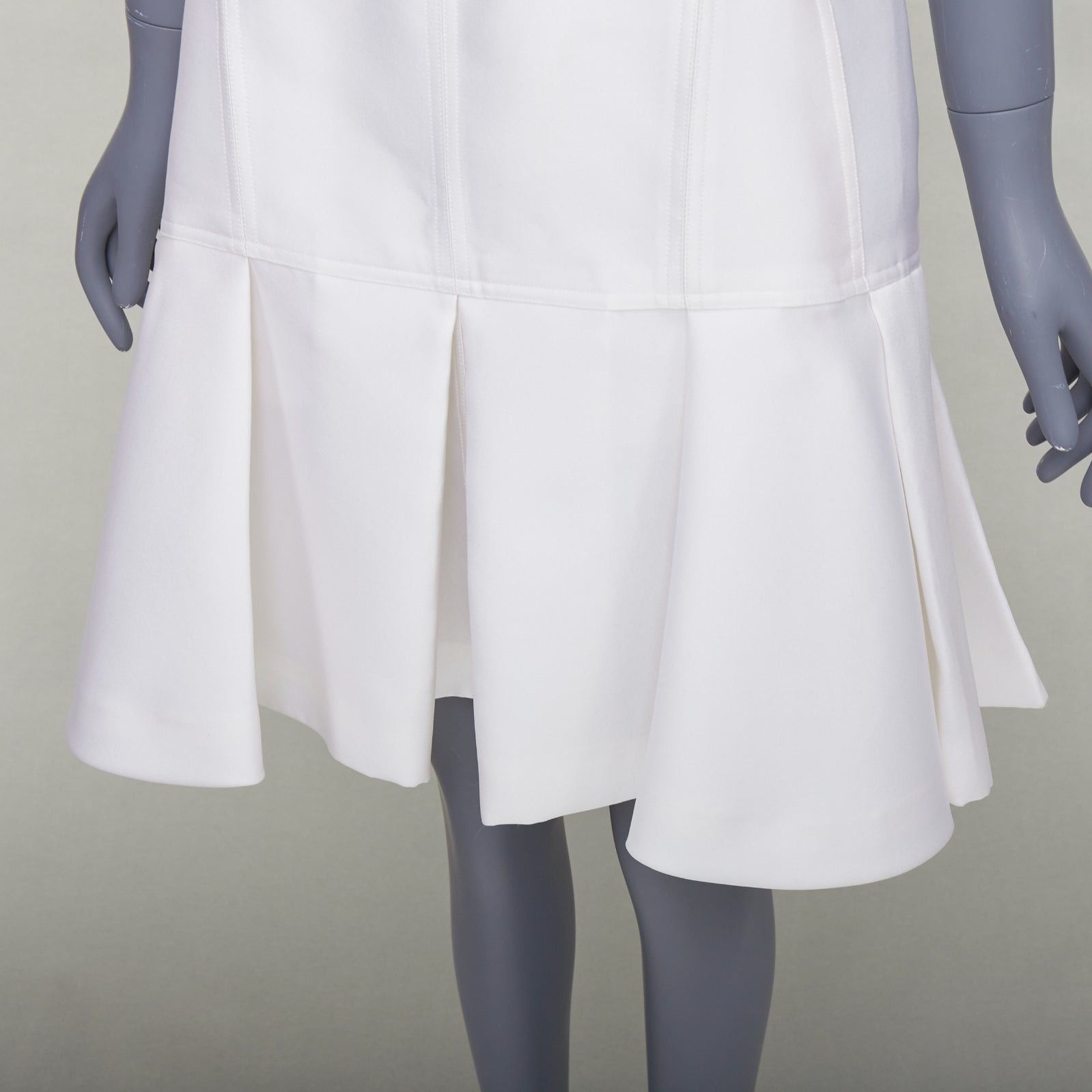 Other J MENDEL 2014 Runway cream yellow black silk panelled scoop neck cocktail dress US4 S Size M / US 6-8 / IT 42-44 - 8 Thumbnail