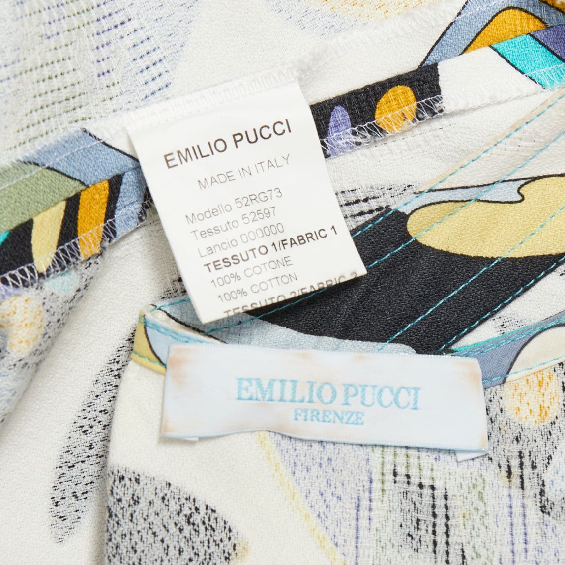 Emilio Pucci EMILIO PUCCI Vintage crystal rhinestone mesh collar signature graphic print dress IT40 M Size S / US 4 / IT 40 - 9 Thumbnail