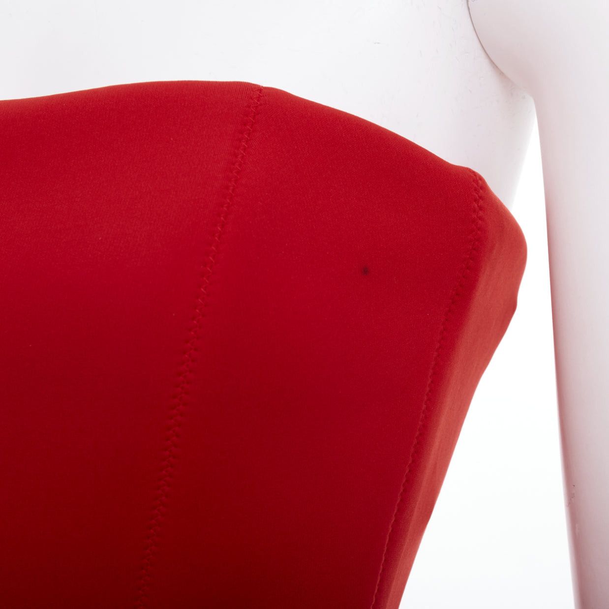 Lanvin LANVIN Alber Elbaz signature red neoprene peplum strapless zip dress FR34 XS Size XS / US 0-2 / IT 36-38 - 7 Thumbnail