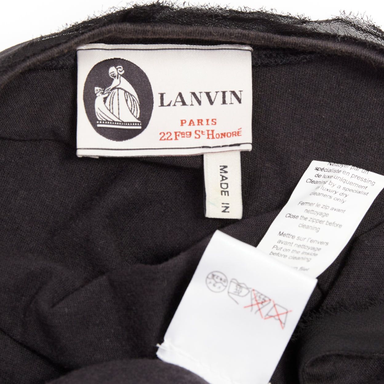 Lanvin LANVIN black bamboo cotton crystal rhinestone belted dress M Size M / US 6-8 / IT 42-44 - 8 Thumbnail
